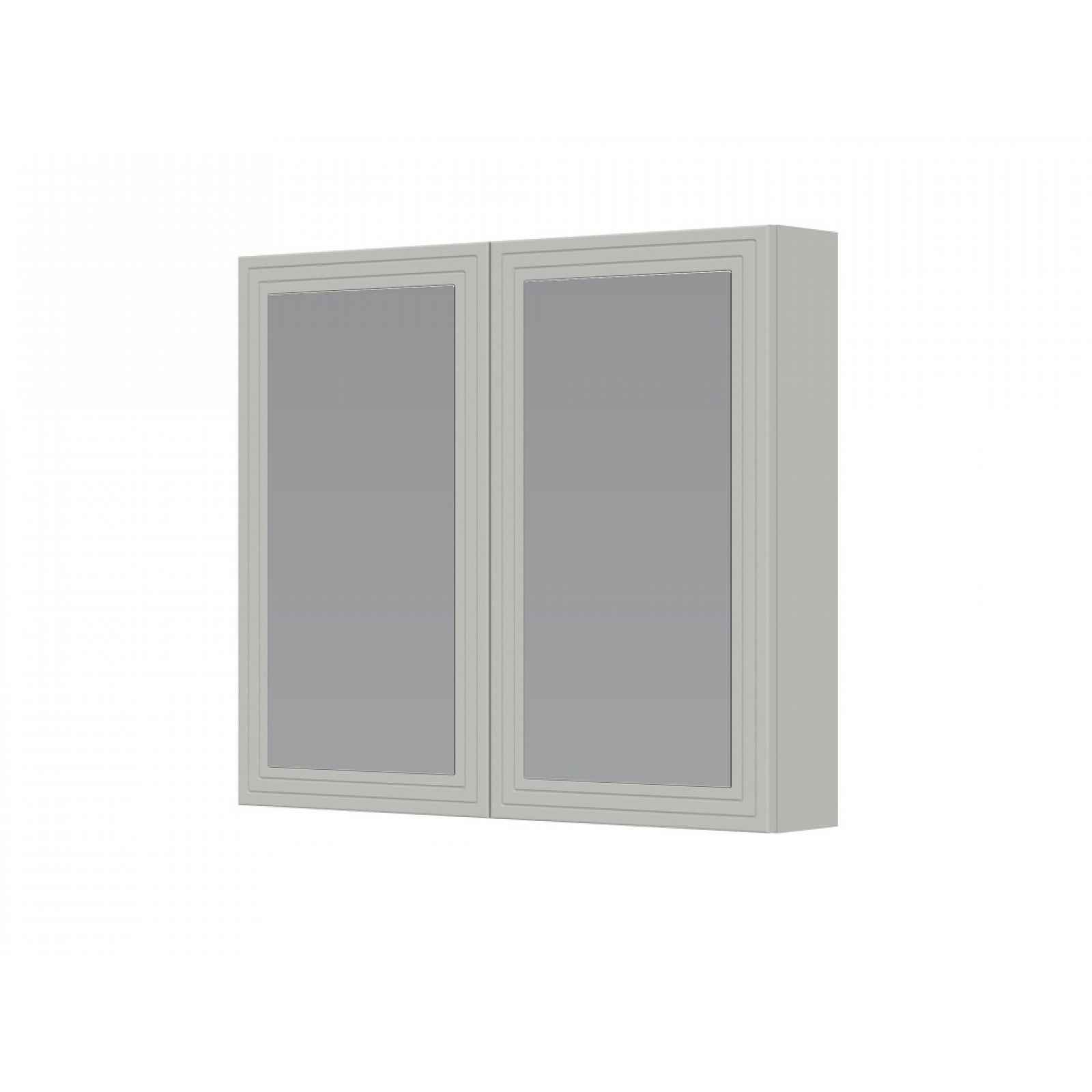 HELLEM koupelnová horní závěsná skříňka 70x80/2D se zrcadlem, kašmírová