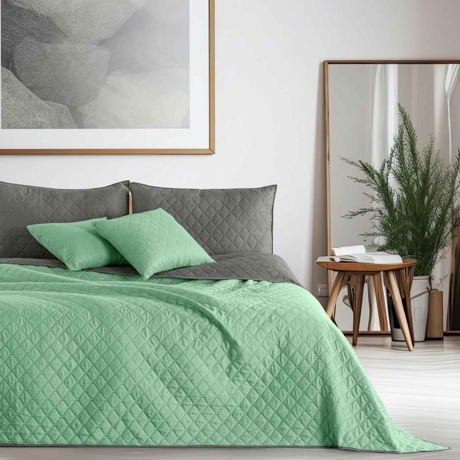 DecoKing Přehoz na postel 220 x 240 cm mentolový
