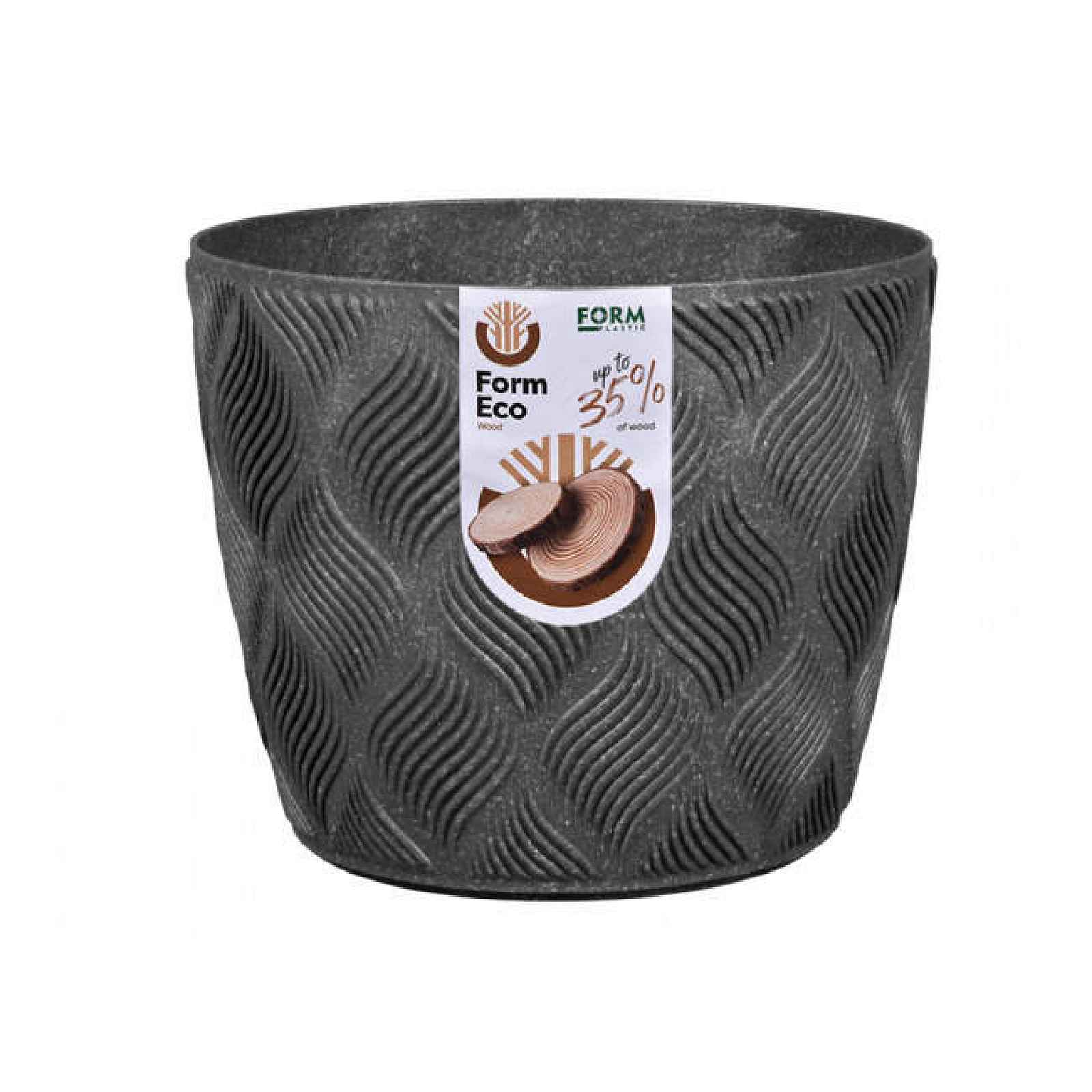 Obal kulatý plastový PETIT ECO FLOW antracitový 13cm