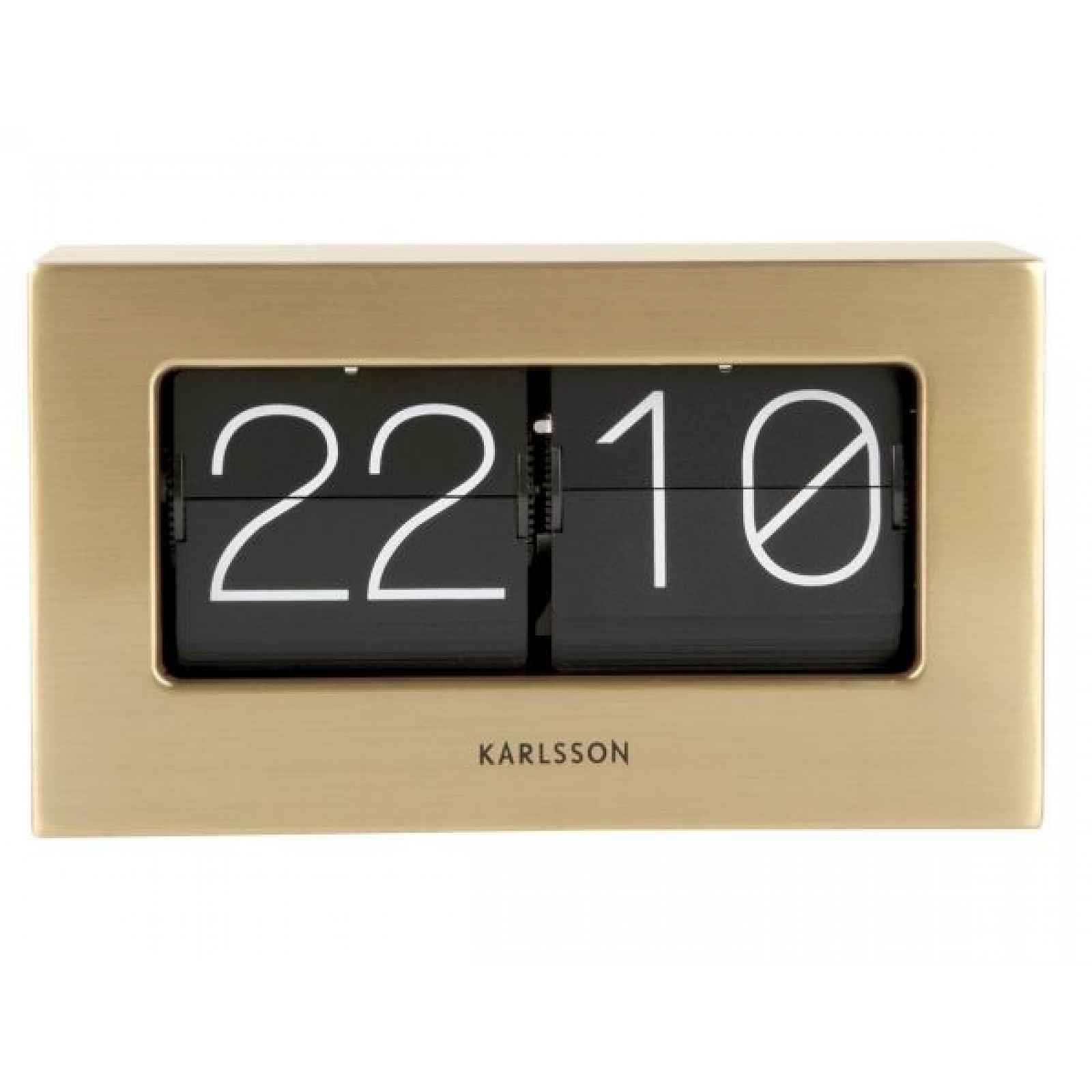 Designové stolní překlápěcí hodiny 5620GD Karlsson 21cm