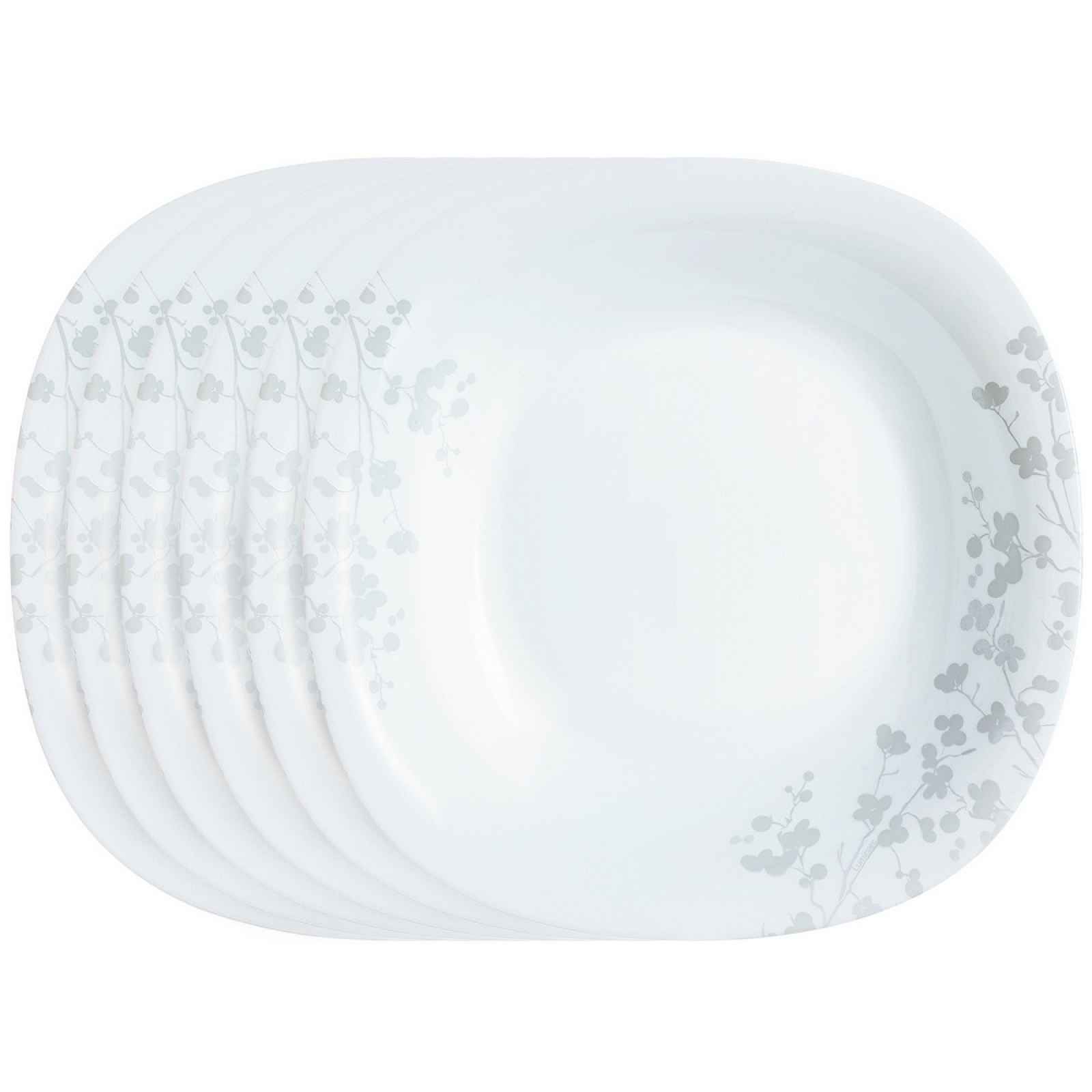 Luminarc Sada hlubokých talířů Ombrelle 21 cm, 6 ks, bílá