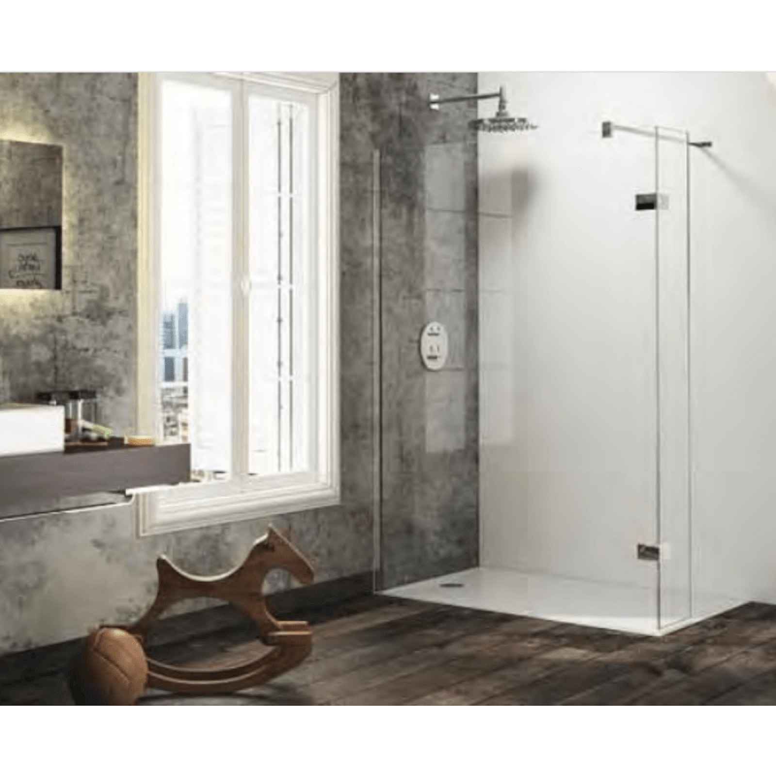 Sprchová zástěna walk-in 140x200 cm levá Huppe Solva pure chrom lesklý ST3606.092.322