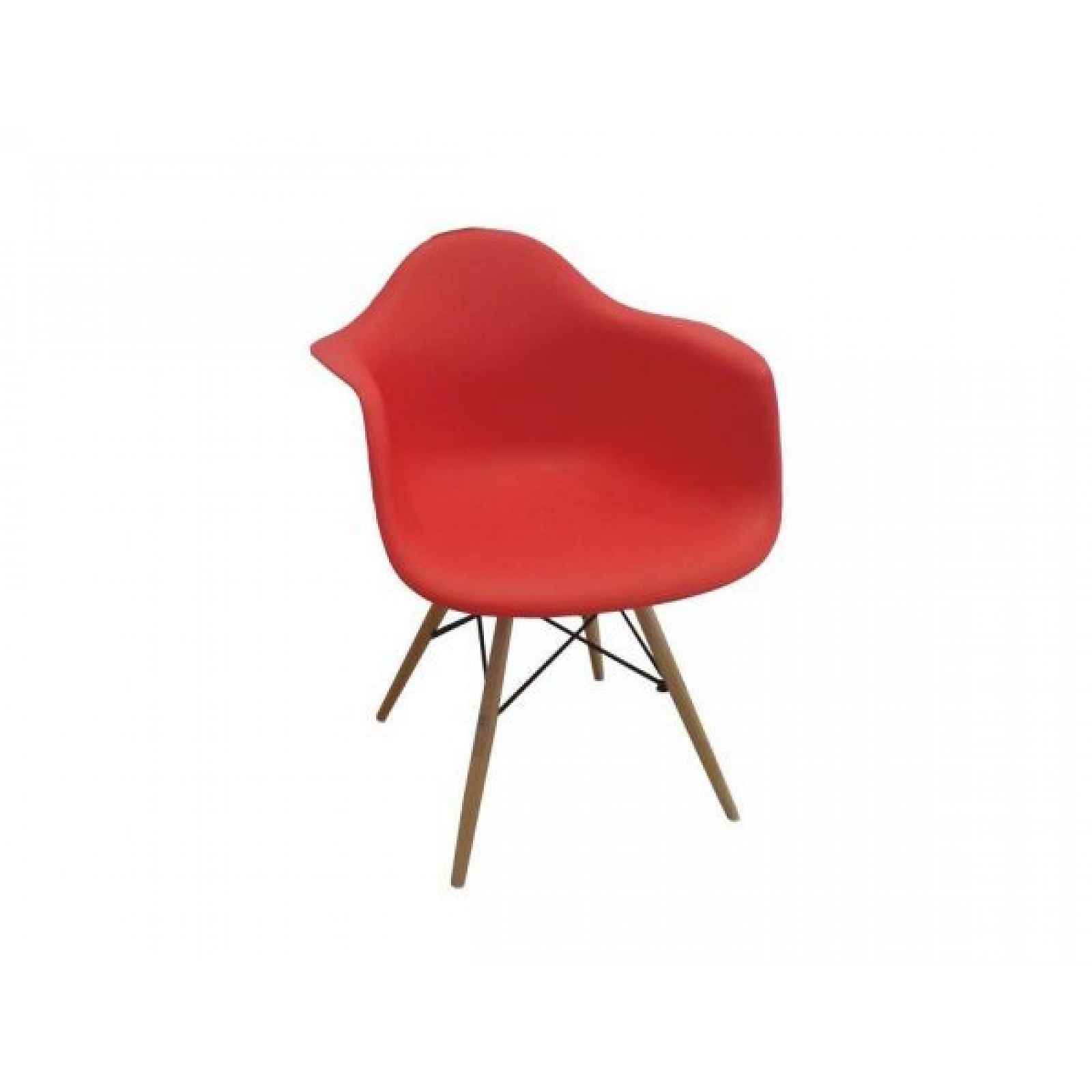 Červená designová židle DAMEN, buk