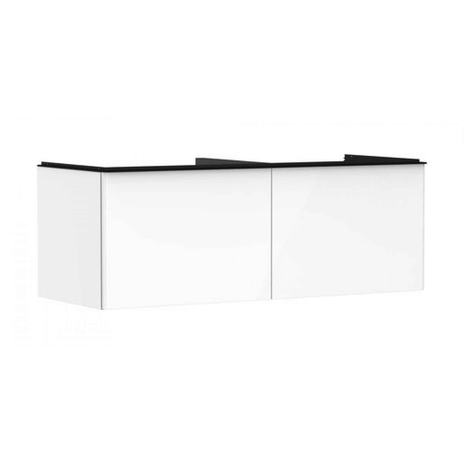 Skříňka pod umyvadlo pod desku Hansgrohe Xelu Q 136x49,5x55 cm bílá lesklá 54066670
