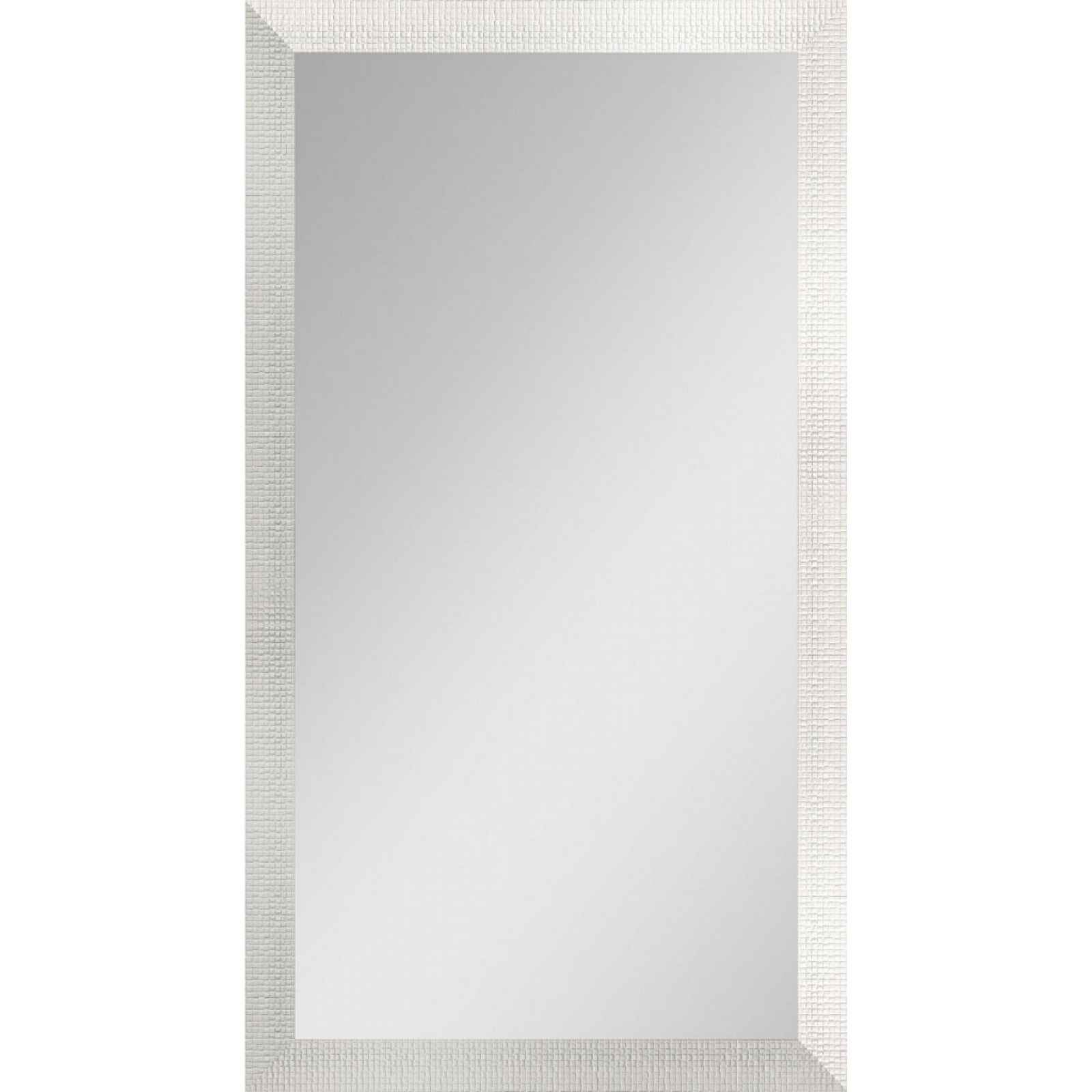 Nástěnné zrcadlo Glamour 40x80 cm, bílá struktura