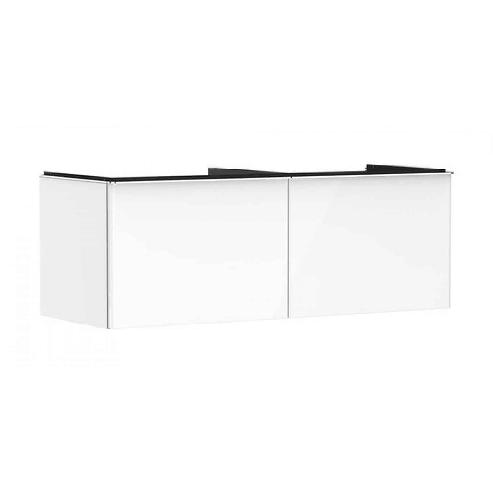 Skříňka pod umyvadlo pod desku Hansgrohe Xelu Q 136x49,5x55 cm bílá lesklá 54066000