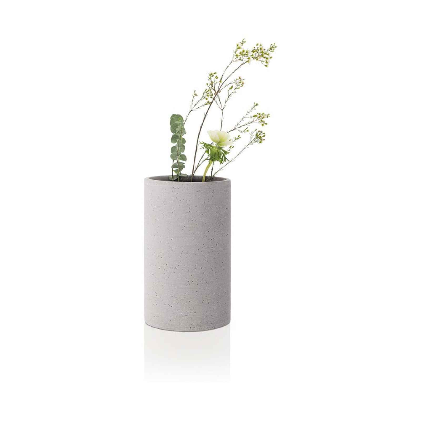 Světle šedá váza Blomus Bouquet, výška 20 cm