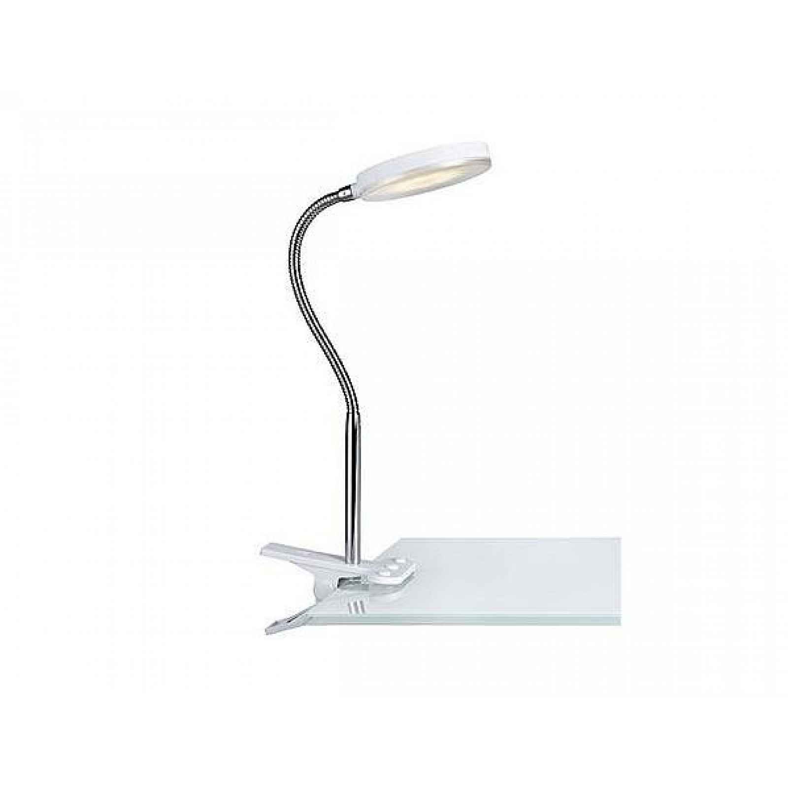 Bílá stolní LED lampa s klipsem Markslöjd Flex