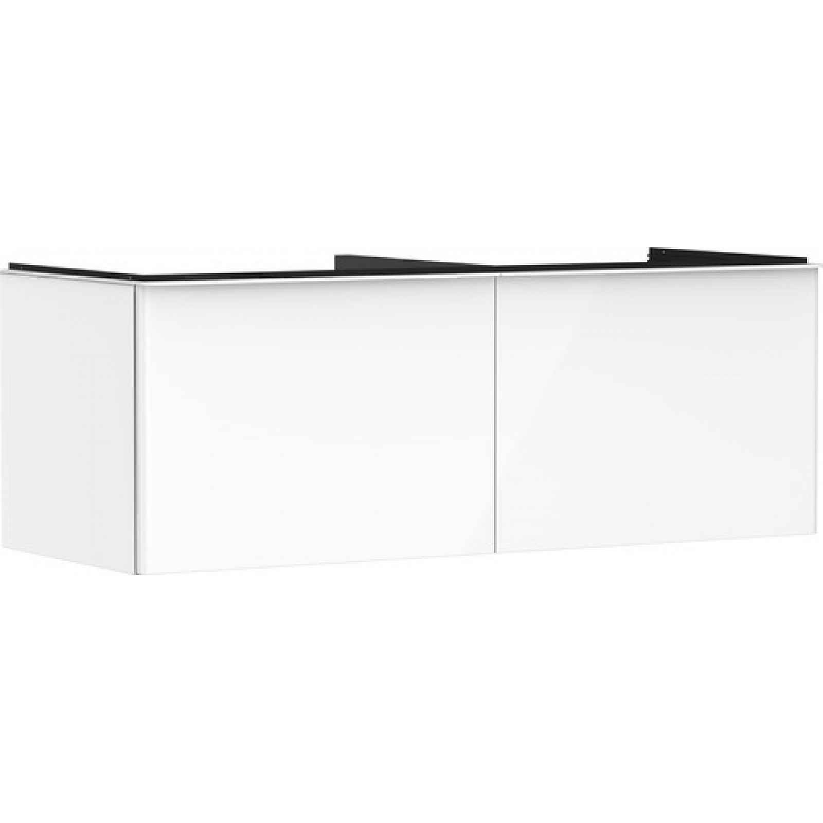 Skříňka pod umyvadlo pod desku Hansgrohe Xelu Q 136x49,5x55 cm bílá lesklá 54066700