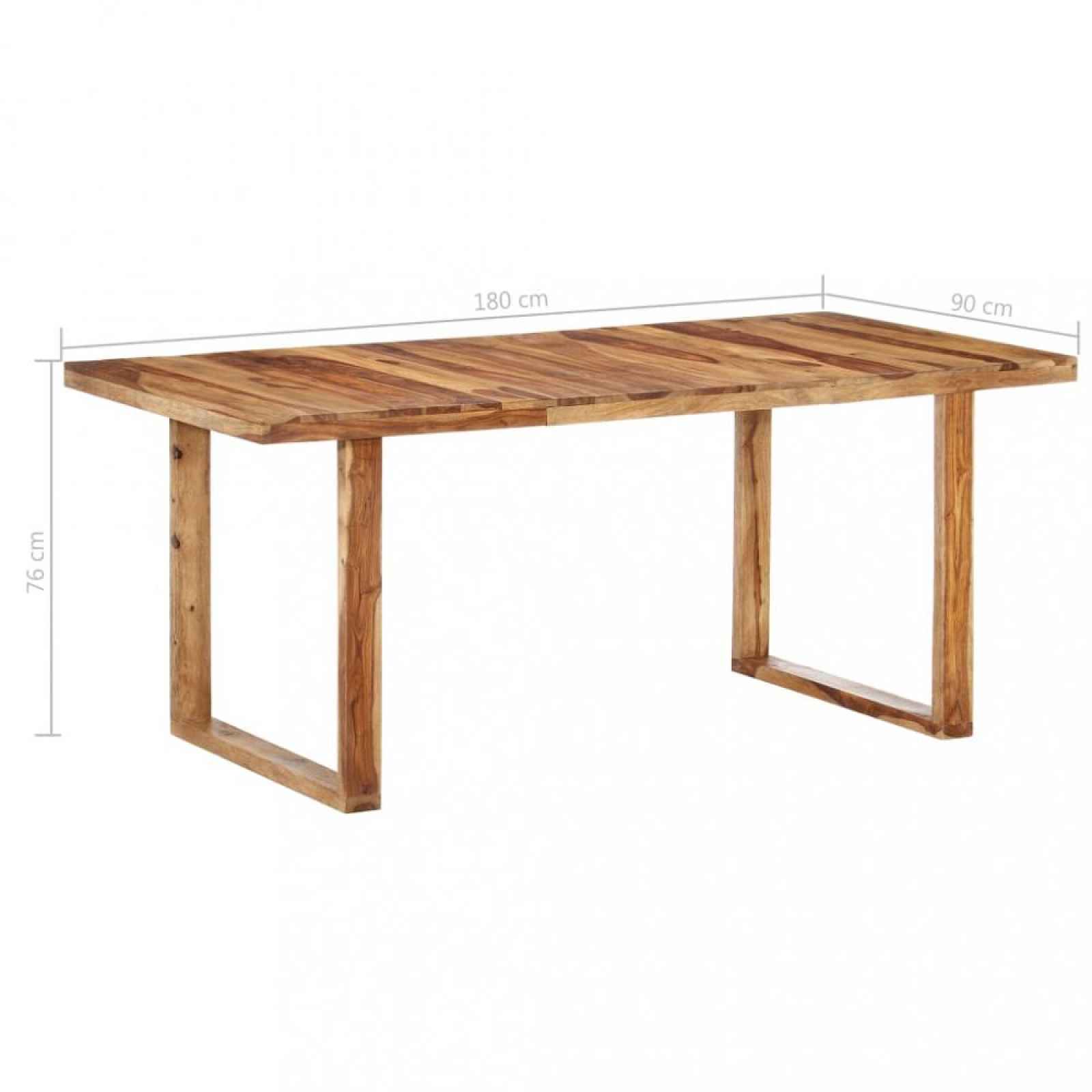 Jídelní stůl masivní dřevo 180x90x76 cm, sheesham