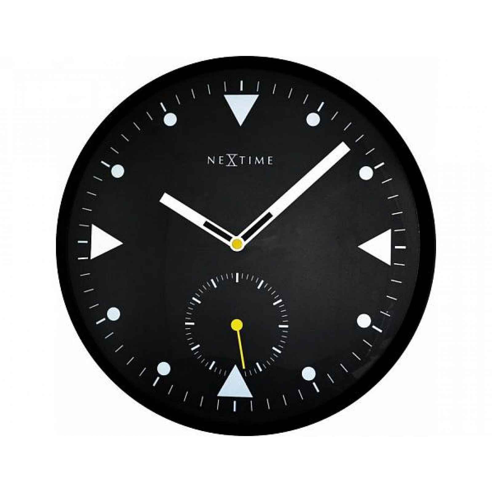 Designové nástěnné hodiny 3049 Nextime Serious black 32cm