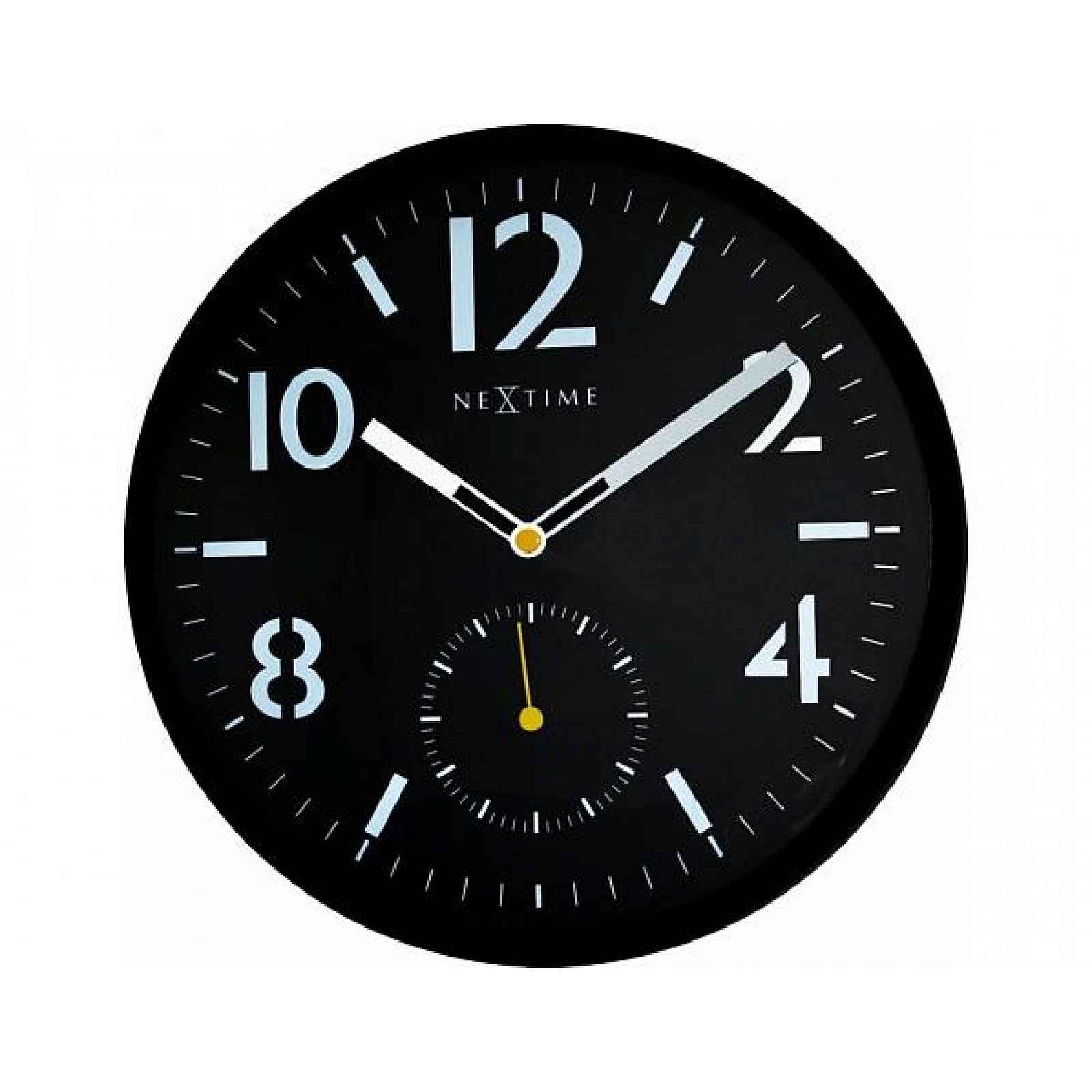 Designové nástěnné hodiny 3050 Nextime Serious black 32cm