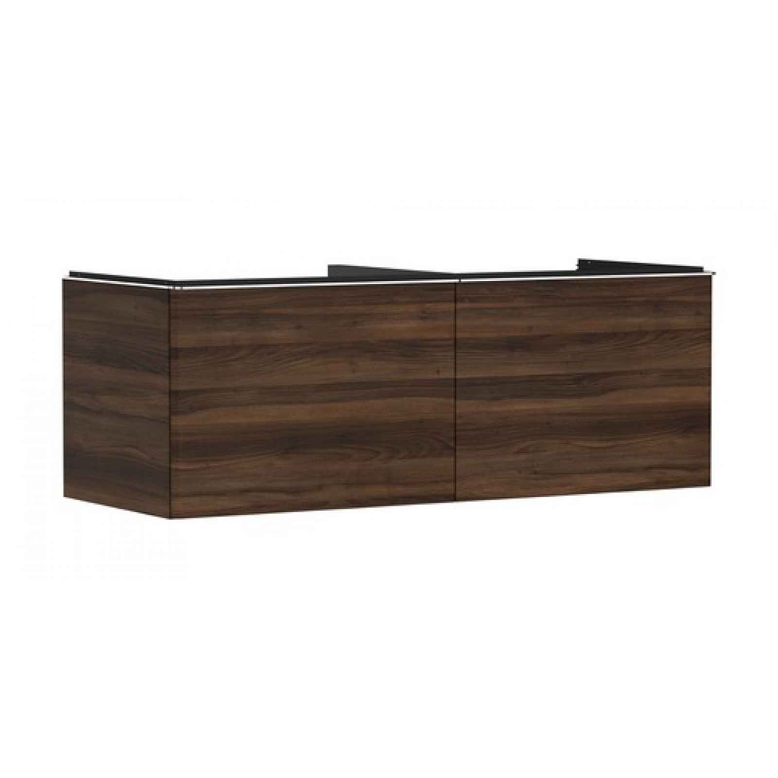 Skříňka pod umyvadlo pod desku Hansgrohe Xelu Q 136x49,5x55 cm tmavý ořech 54069000