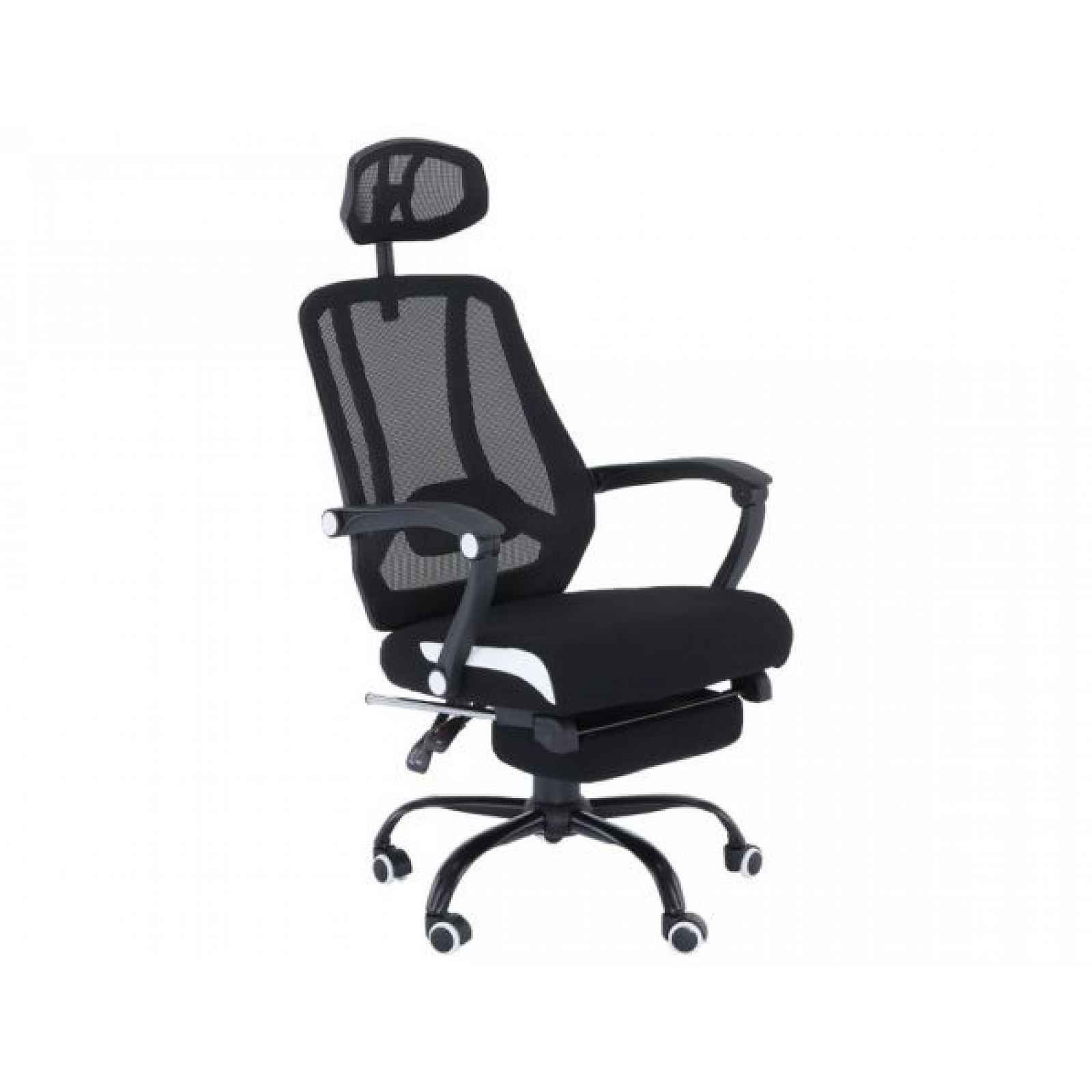 Kancelářská židle, černá síťka / černá, SIDRO - 60 cm