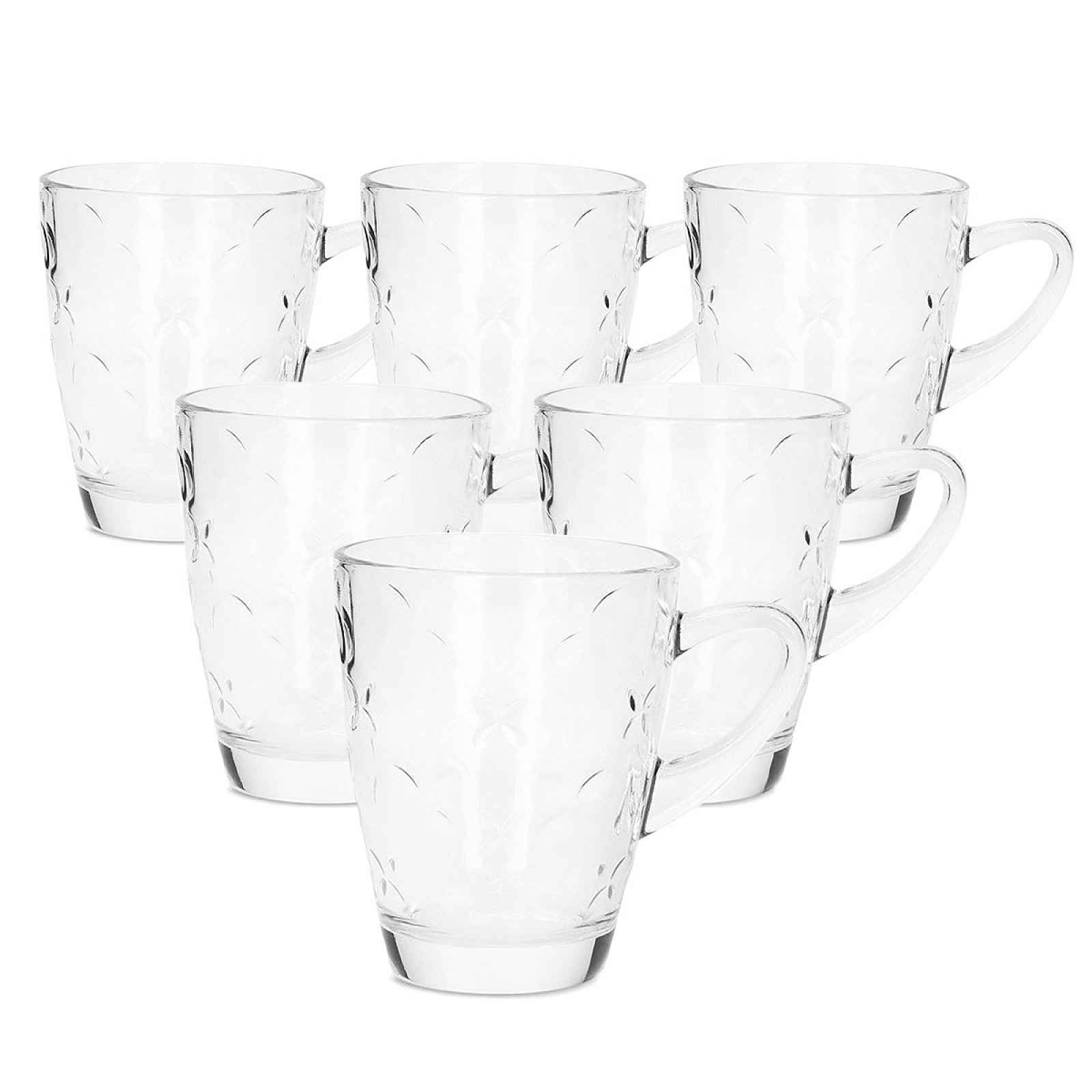 Florina Sada skleněných hrnků Iris 300 ml, 6 ks