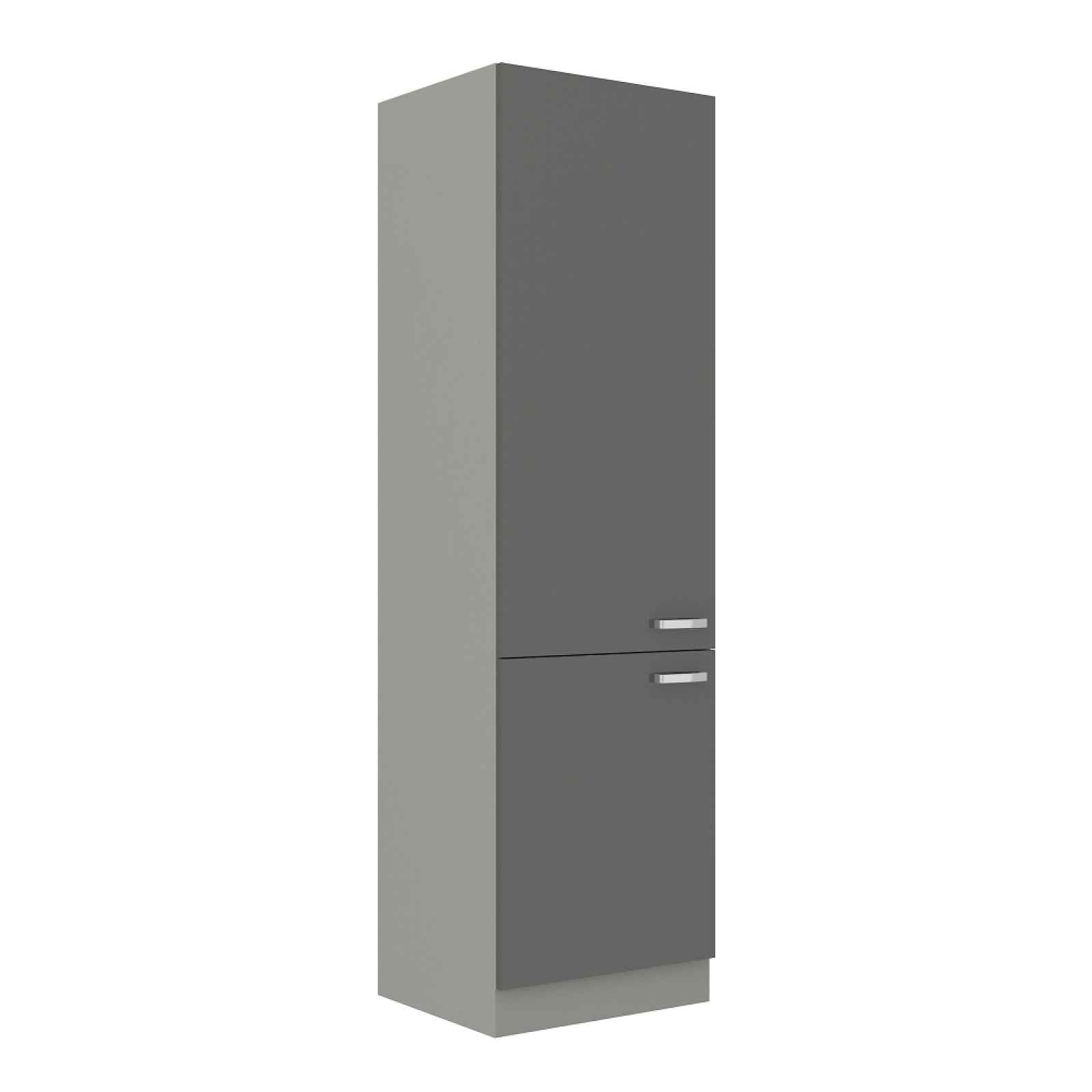 AVERNA, skříňka vysoká 60 DK-210 2F, korpus: platinově šedá, dvířka: šedý lesk