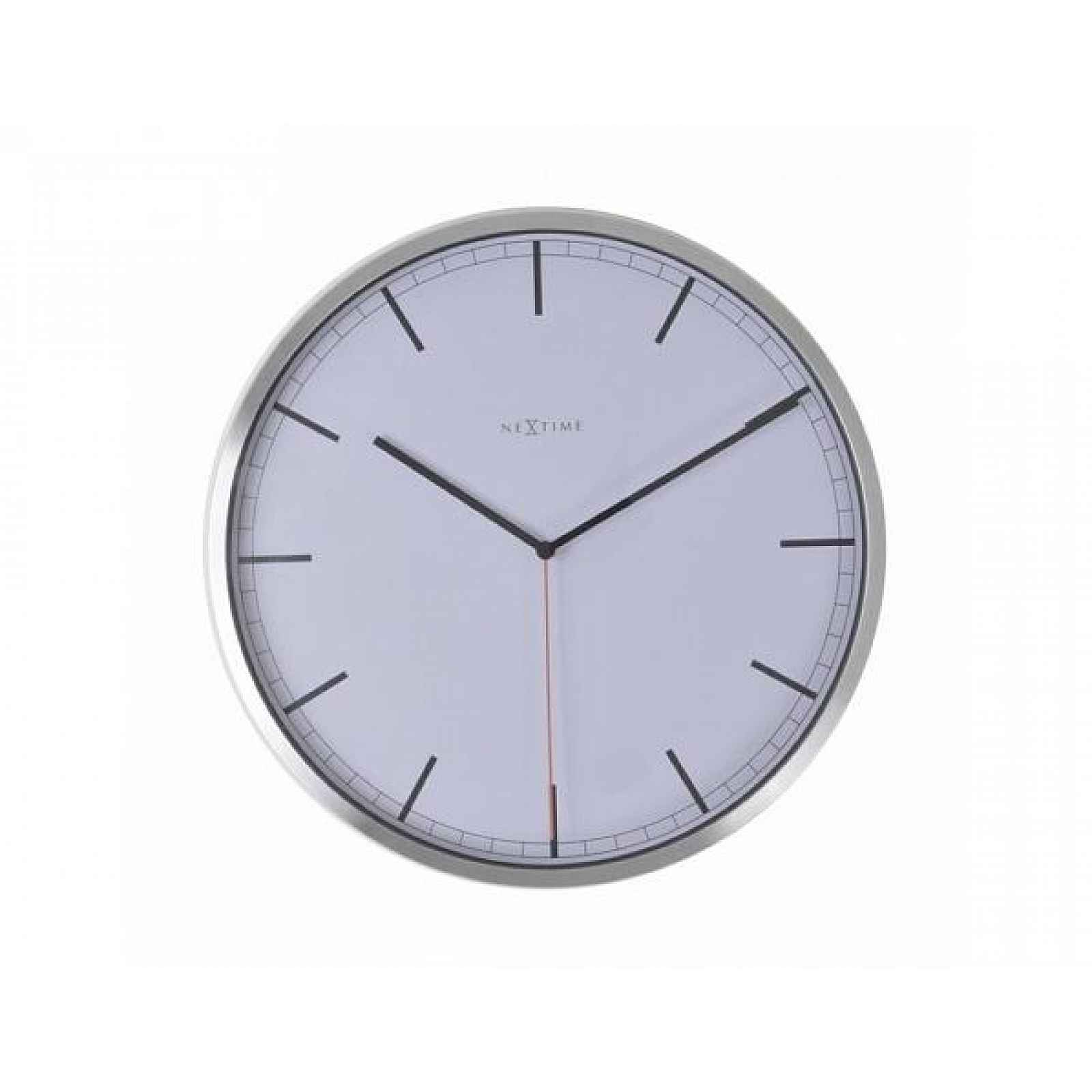 Designové nástěnné hodiny 3071wi Nextime Company White Stripe 35cm