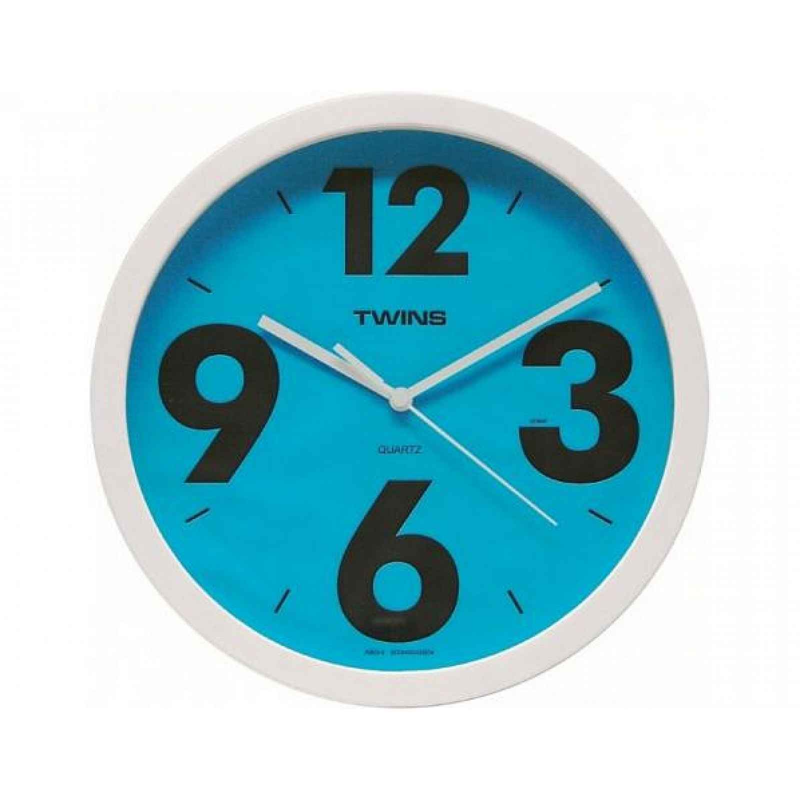 Nástěnné hodiny Twins 903 blue 26cm