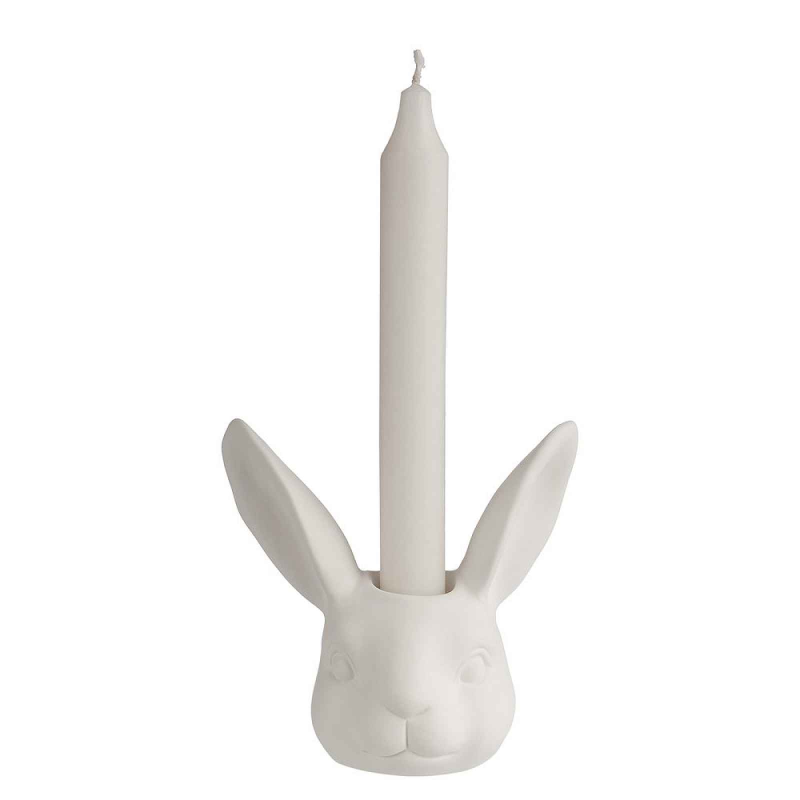 Butlers EASTER Svícen na dlouhou svíčku králíček - bílá