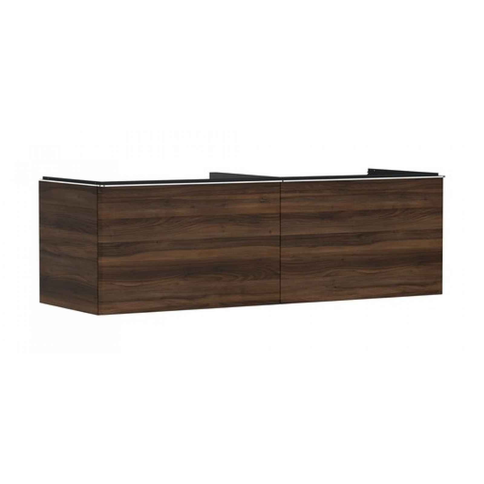 Skříňka pod umyvadlo pod desku Hansgrohe Xelu Q 156x49,5x55 cm tmavý ořech 54073000