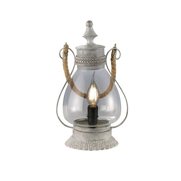 Stolní lampa Linda 503500161, šedá antik