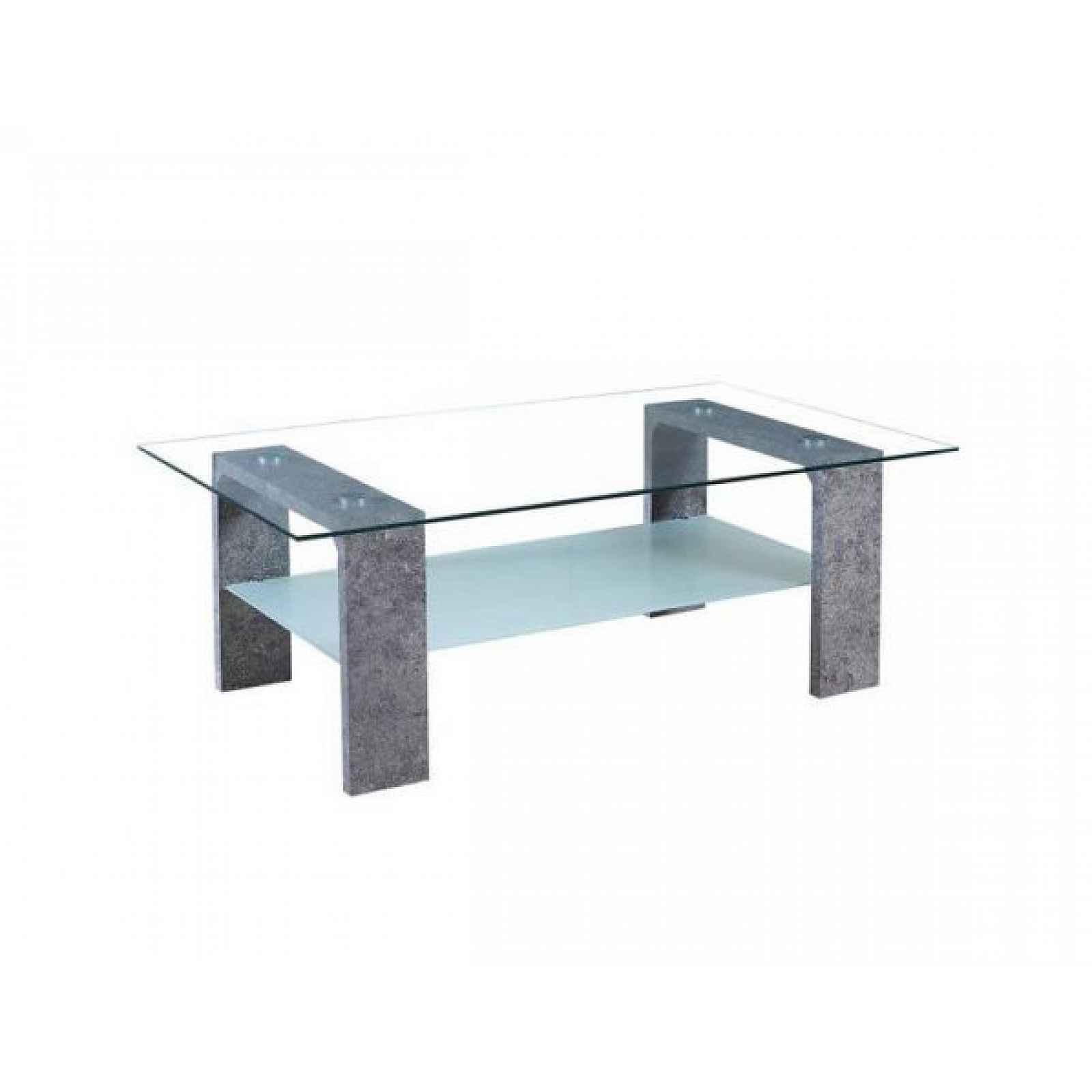 Konferenční stolek, MDF / sklo / matné sklo, beton, BELTON