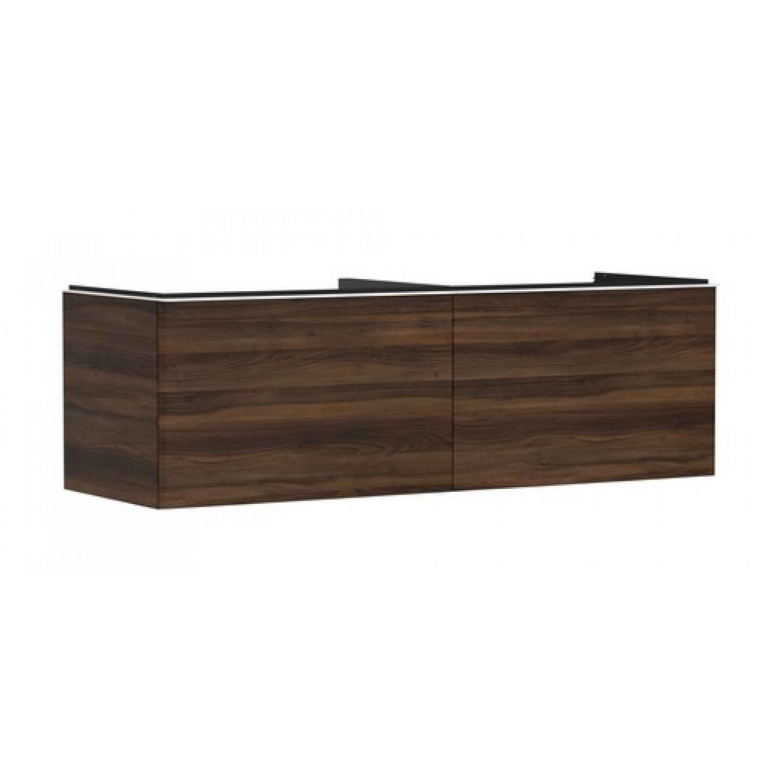 Skříňka pod umyvadlo pod desku Hansgrohe Xelu Q 156x49,5x55 cm tmavý ořech 54073700