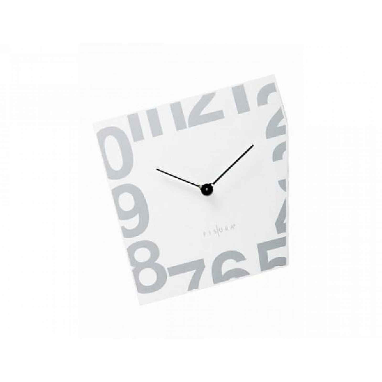 Fisura nástěnné hodiny Esquina White 21cm