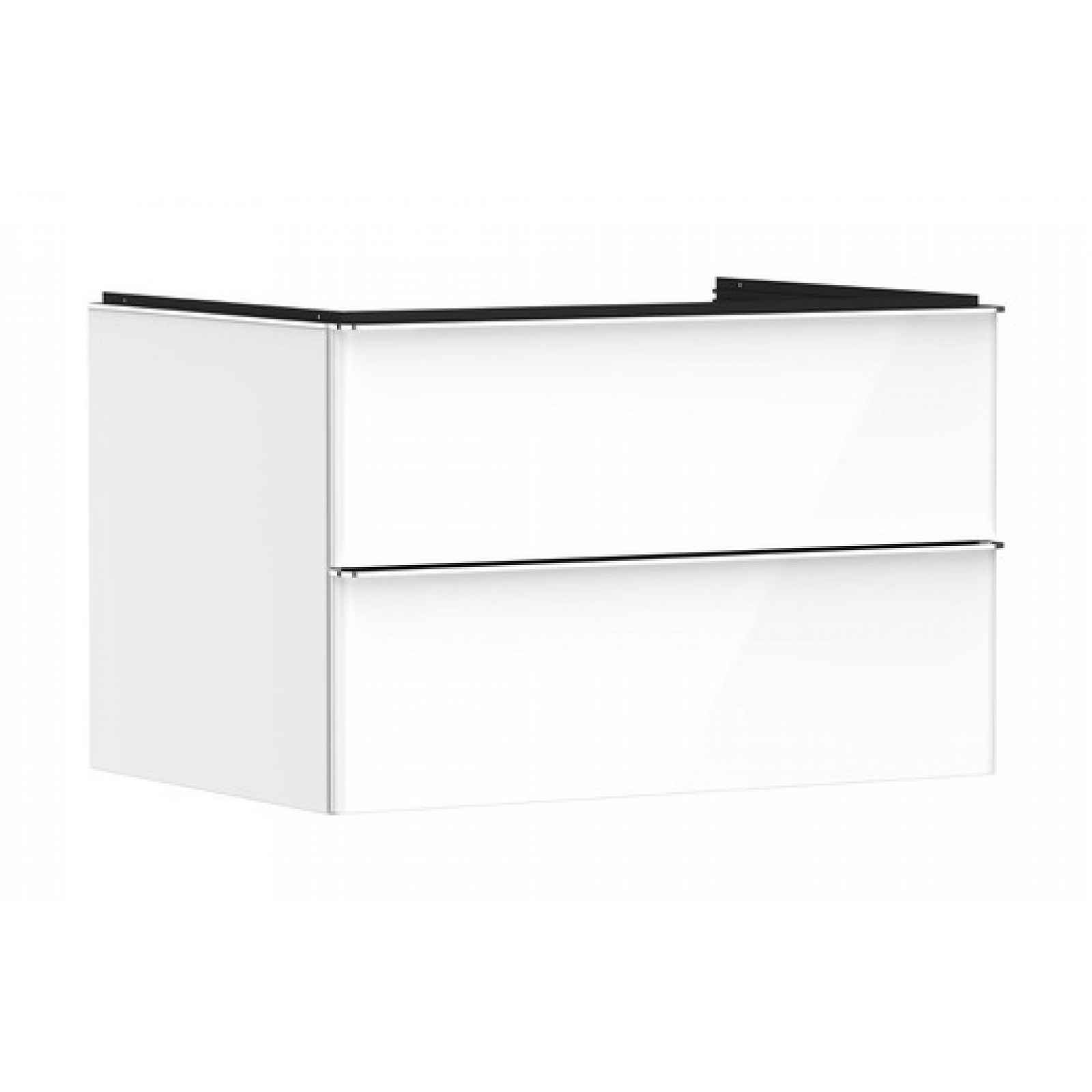 Skříňka pod umyvadlo pod desku Hansgrohe Xelu Q 78x49,5x55 cm bílá lesklá 54074000