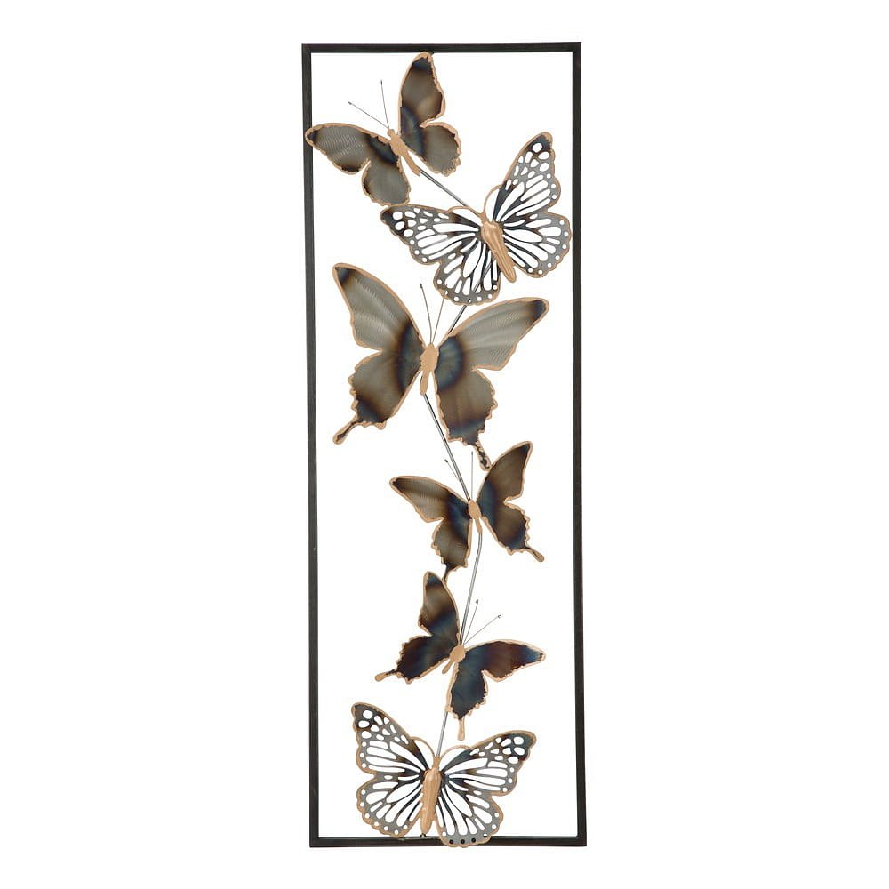 Kovová nástěnná dekorace Mauro Ferretti Butterflies, délka