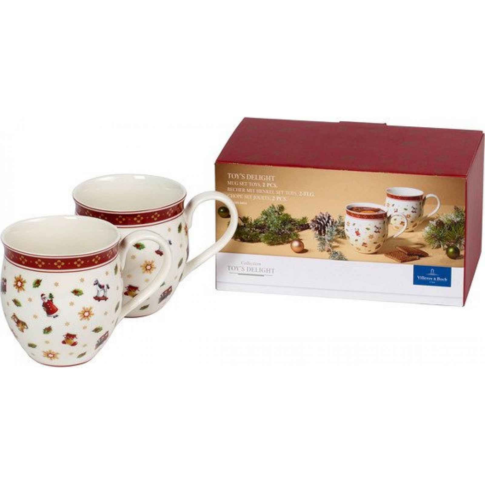 Villeroy & Boch Toy´s Delight sada vánoční 2 hrnků, hračky, 0,44 l