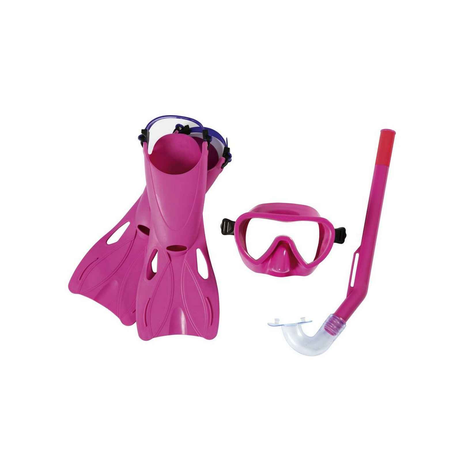 Bestway Šnorchlovací set Lil Flapper- ploutve, brýle, šnorchl, růžová