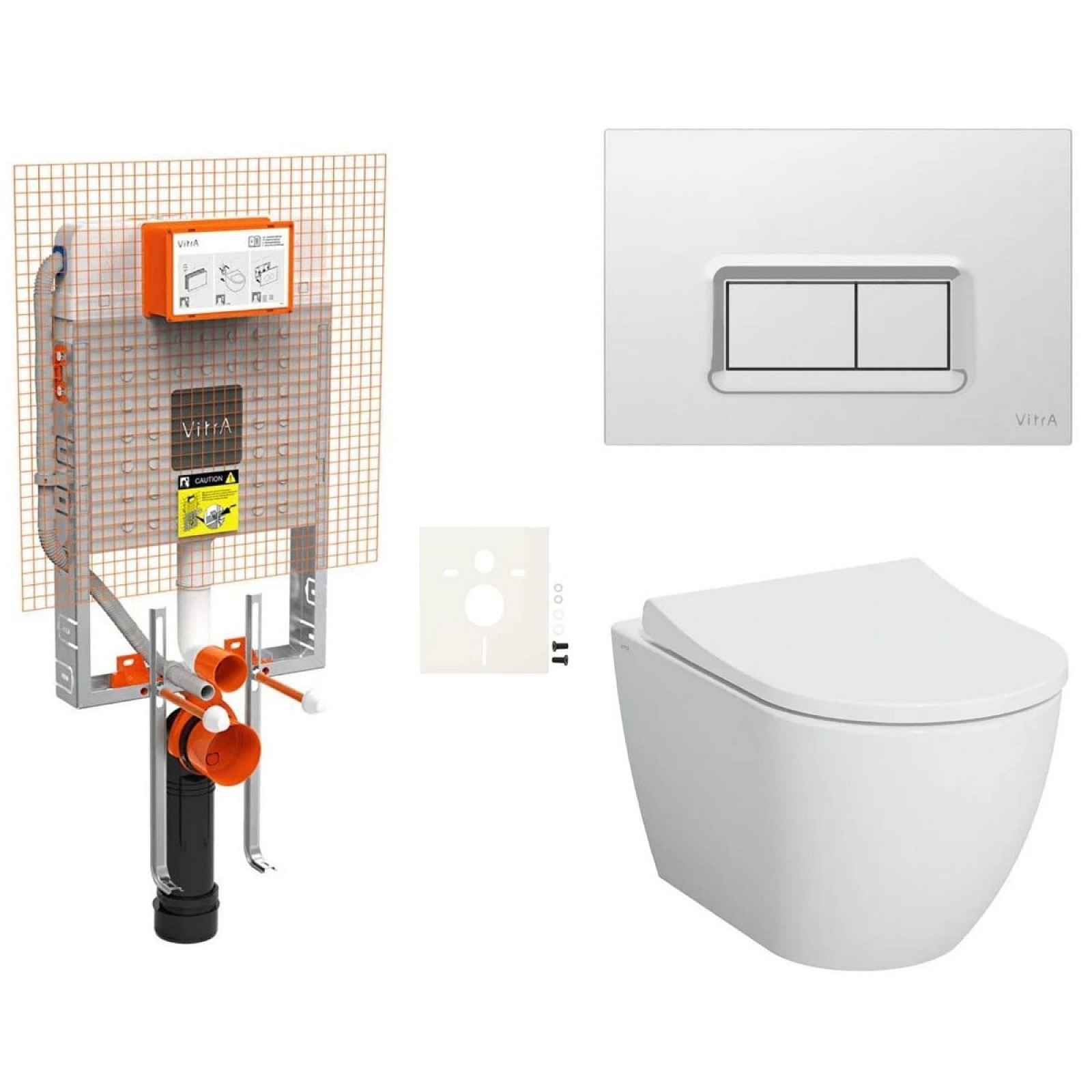 Cenově zvýhodněný závěsný WC set Vitra k zazdění + WC Vitra Nuo SIKOVIZNUO680