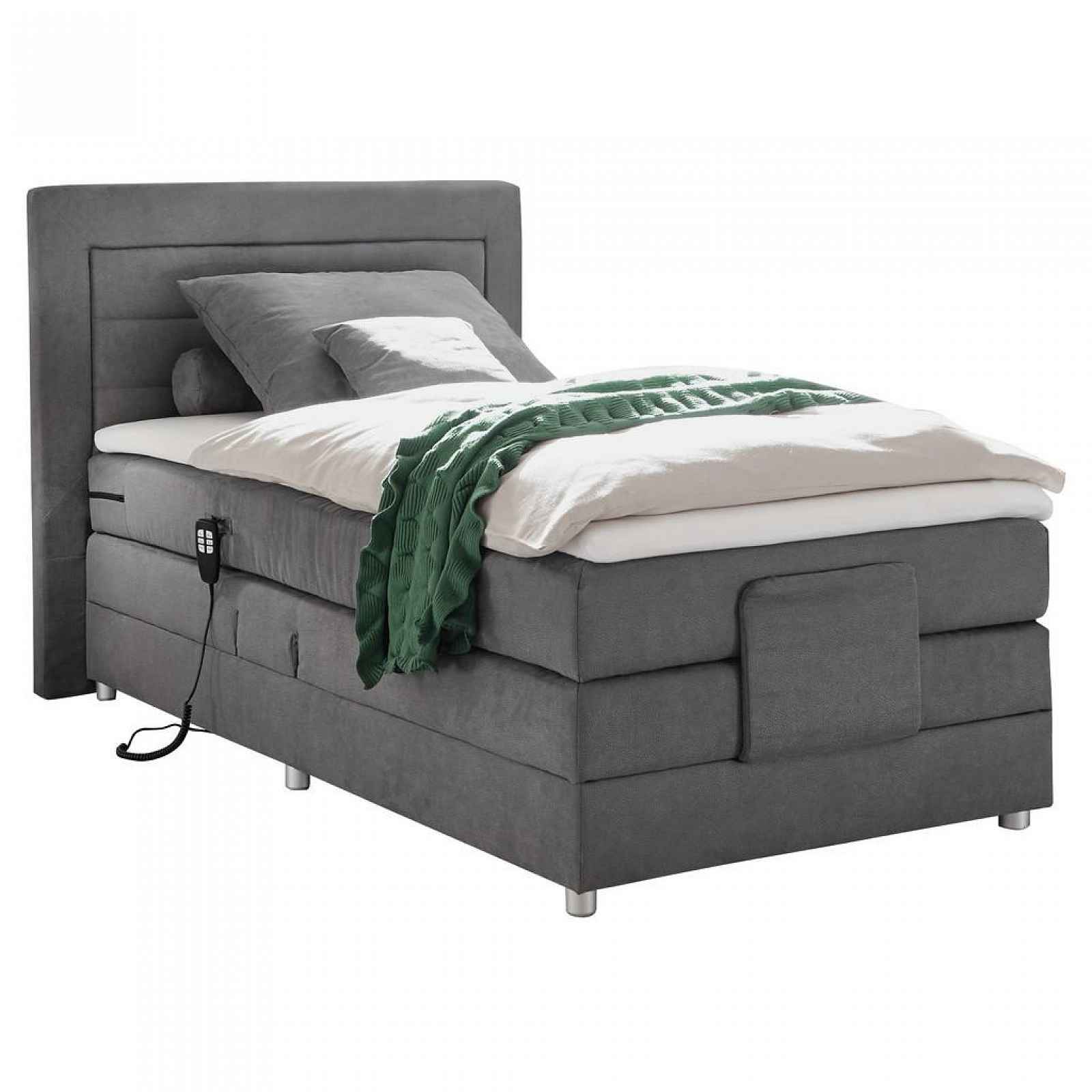 Boxspring postel šedá 100x200 cm