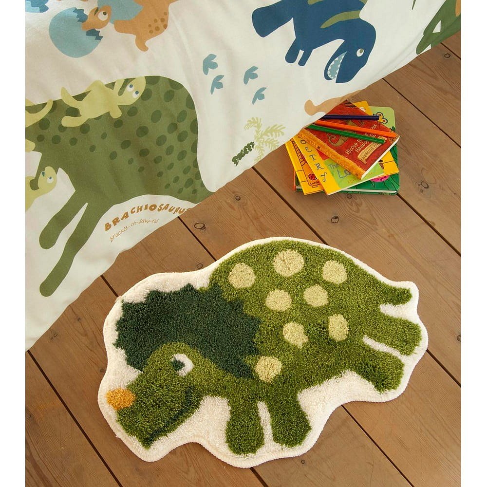 Zelený dětský koberec s motivem dinosaura Catherine Lansfield, 50 x 80 cm