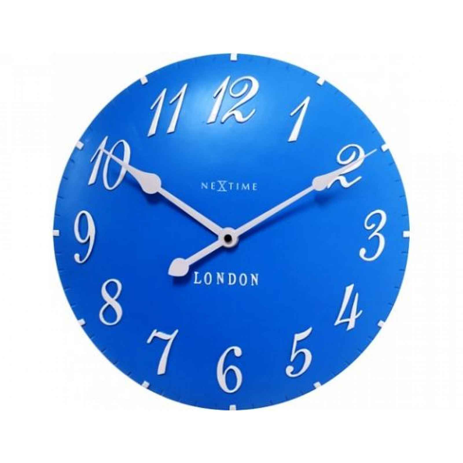 Designové nástěnné hodiny 3084bl Nextime v aglickém retro stylu 35cm