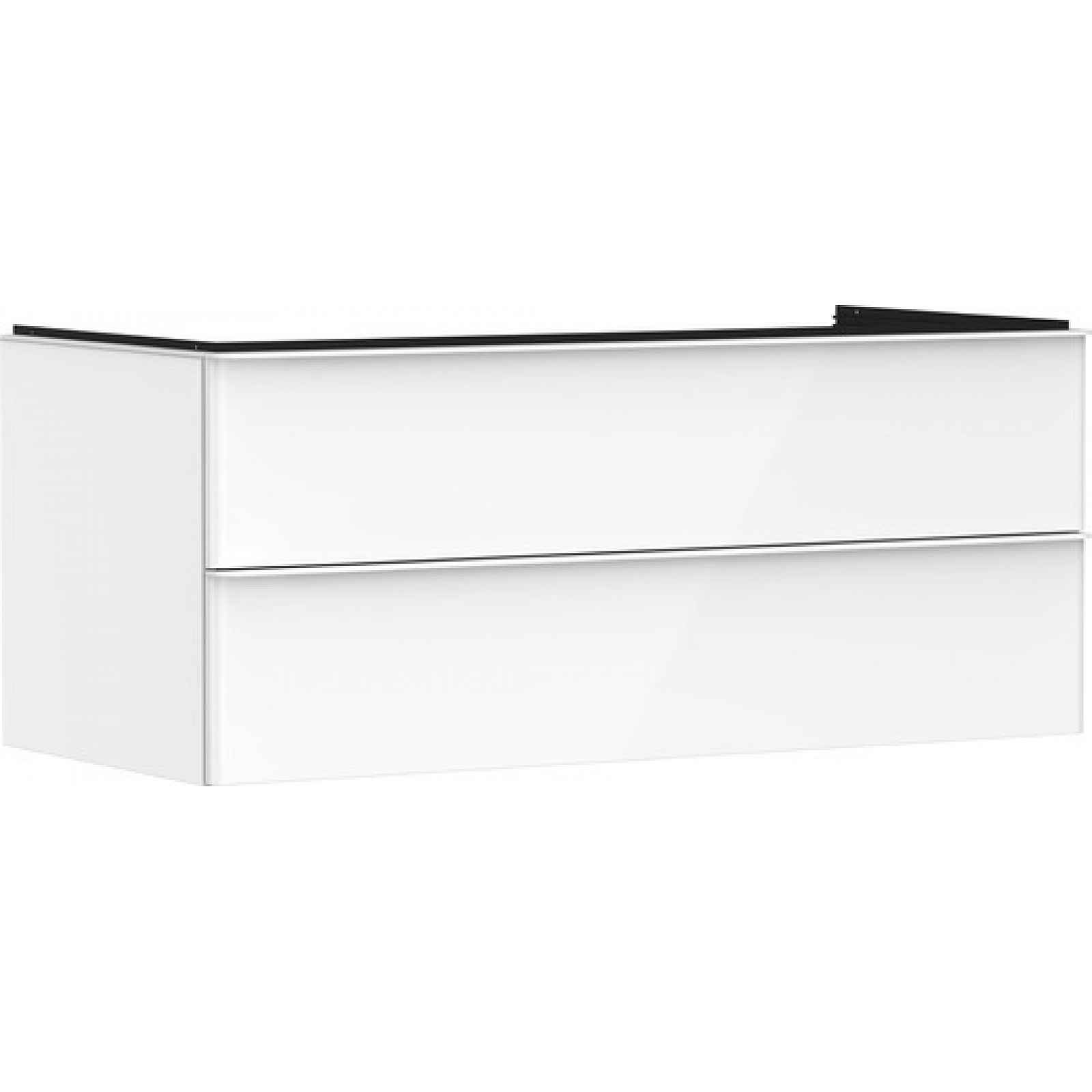 Skříňka pod umyvadlo pod desku Hansgrohe Xelu Q 118x49,5x55 cm bílá lesklá 54082700