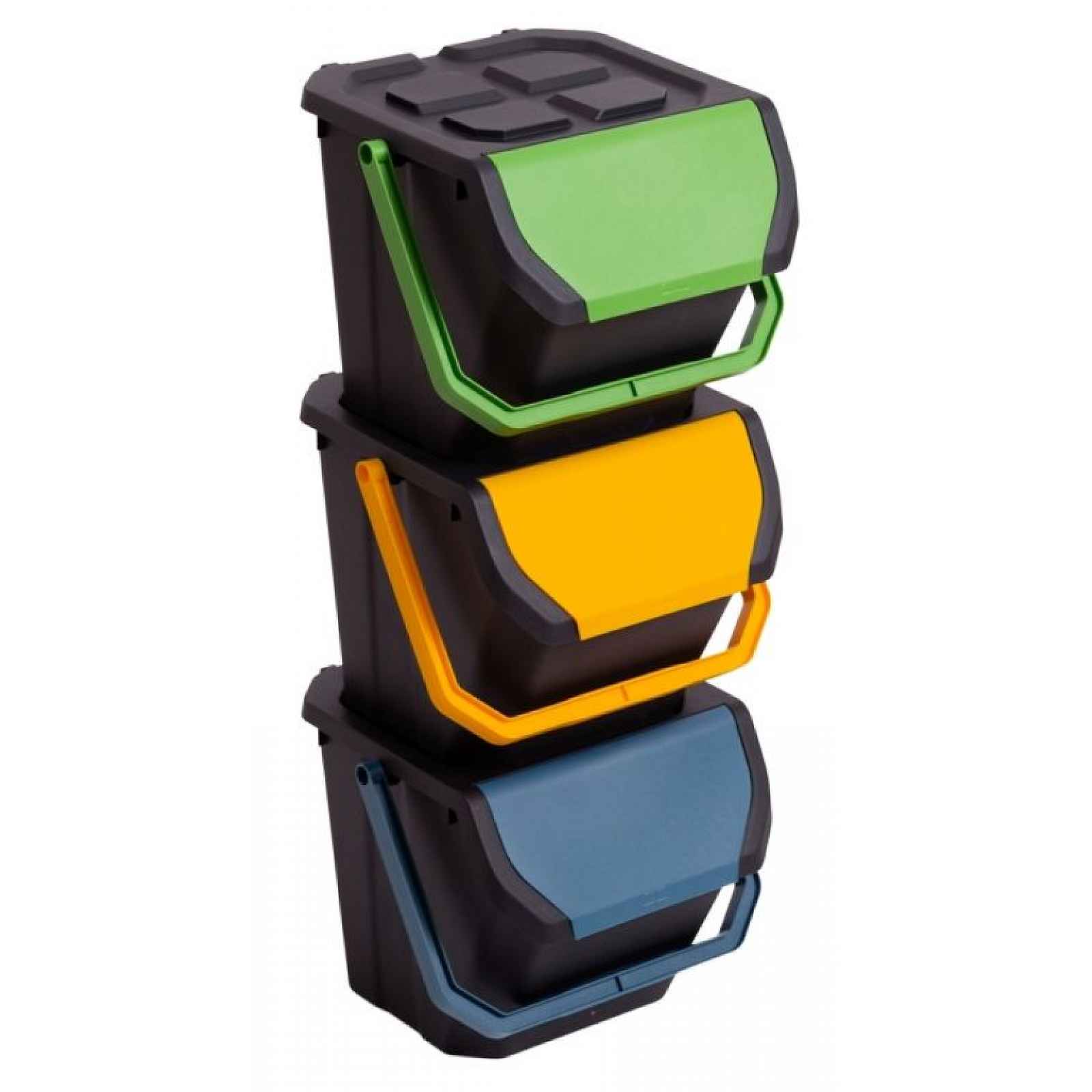 Set 3 odpadkových košů FRIDA na tříděný odpad 3 x 25 L