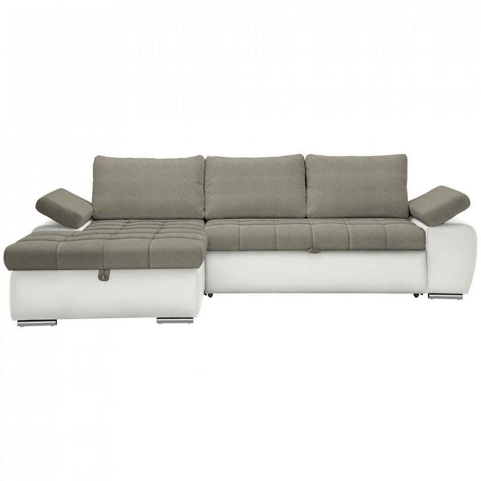 Xora ROHOVÁ SEDAČKA, textil, bílá, světle hnědá - 002991001405