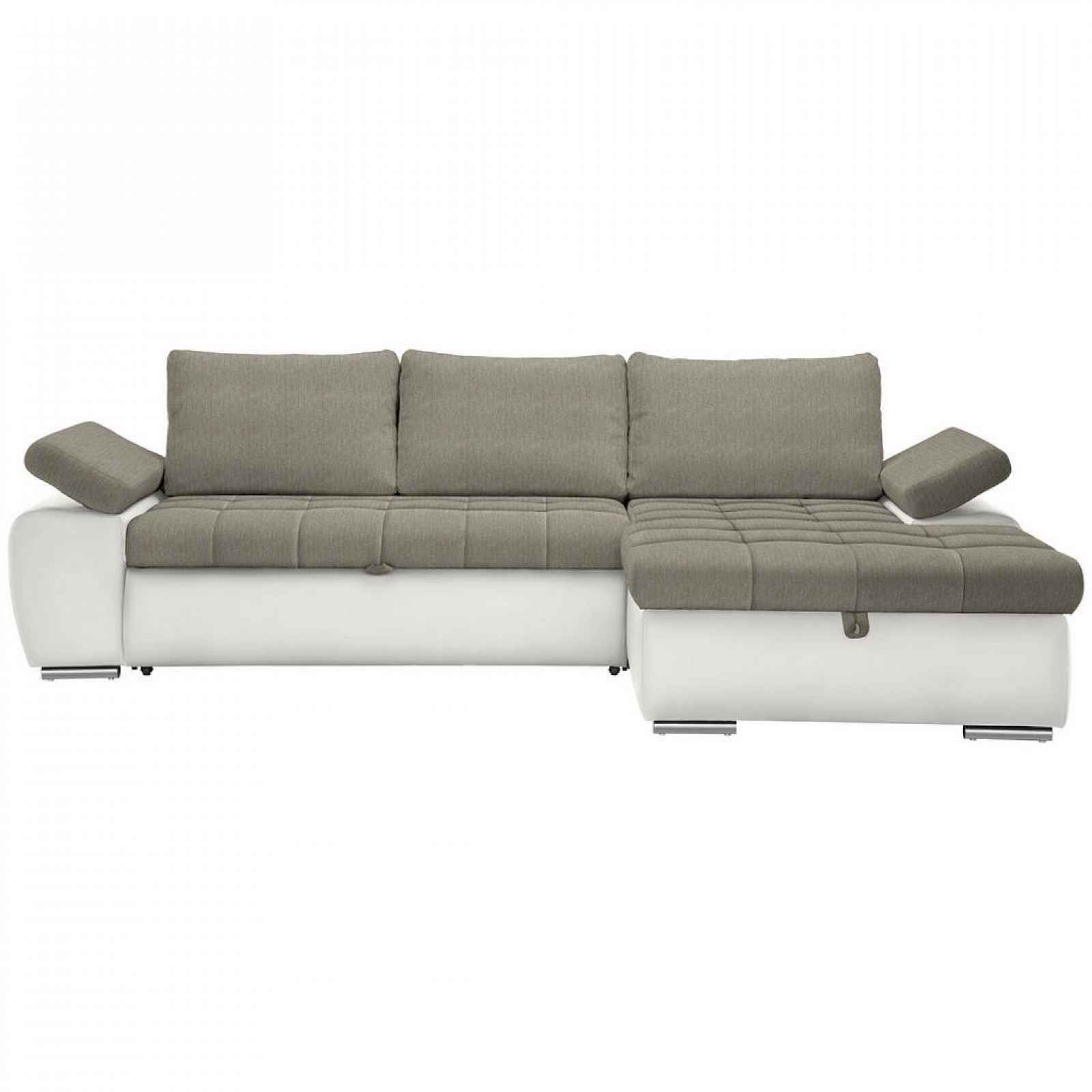 Xora ROHOVÁ SEDAČKA, textil, bílá, světle hnědá - 002991001406