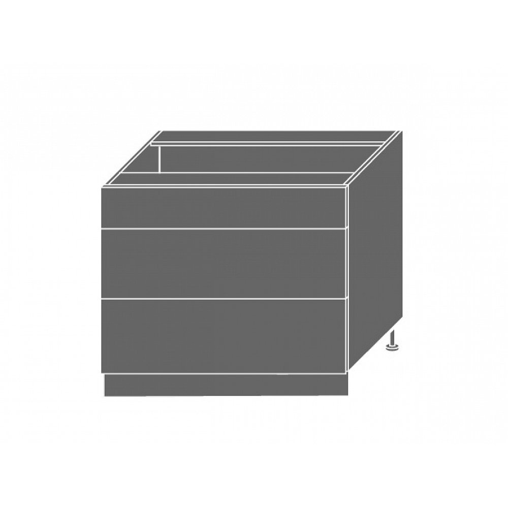 QUANTUM, skříňka dolní D3E 90, white mat/grey