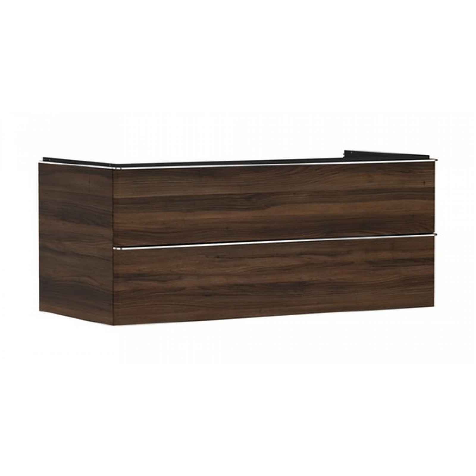 Skříňka pod umyvadlo pod desku Hansgrohe Xelu Q 118x49,5x55 cm tmavý ořech 54085000