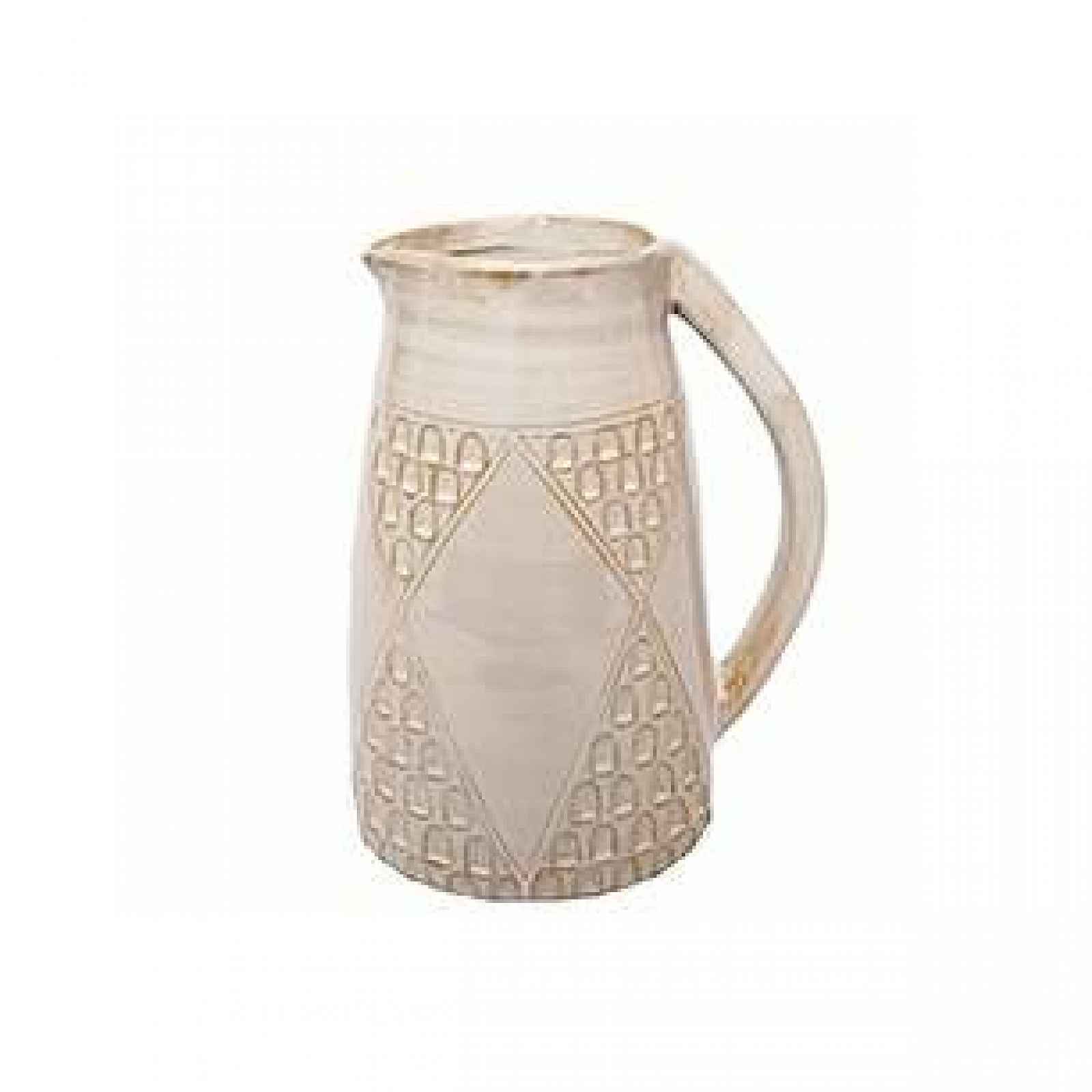 Váza džbán KUYGEN keramika slonová kost 18cm