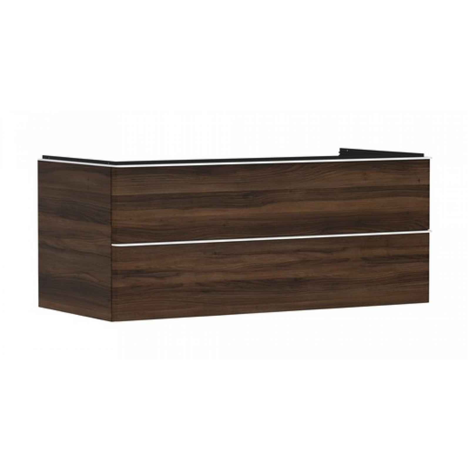 Skříňka pod umyvadlo pod desku Hansgrohe Xelu Q 118x49,5x55 cm tmavý ořech 54085700