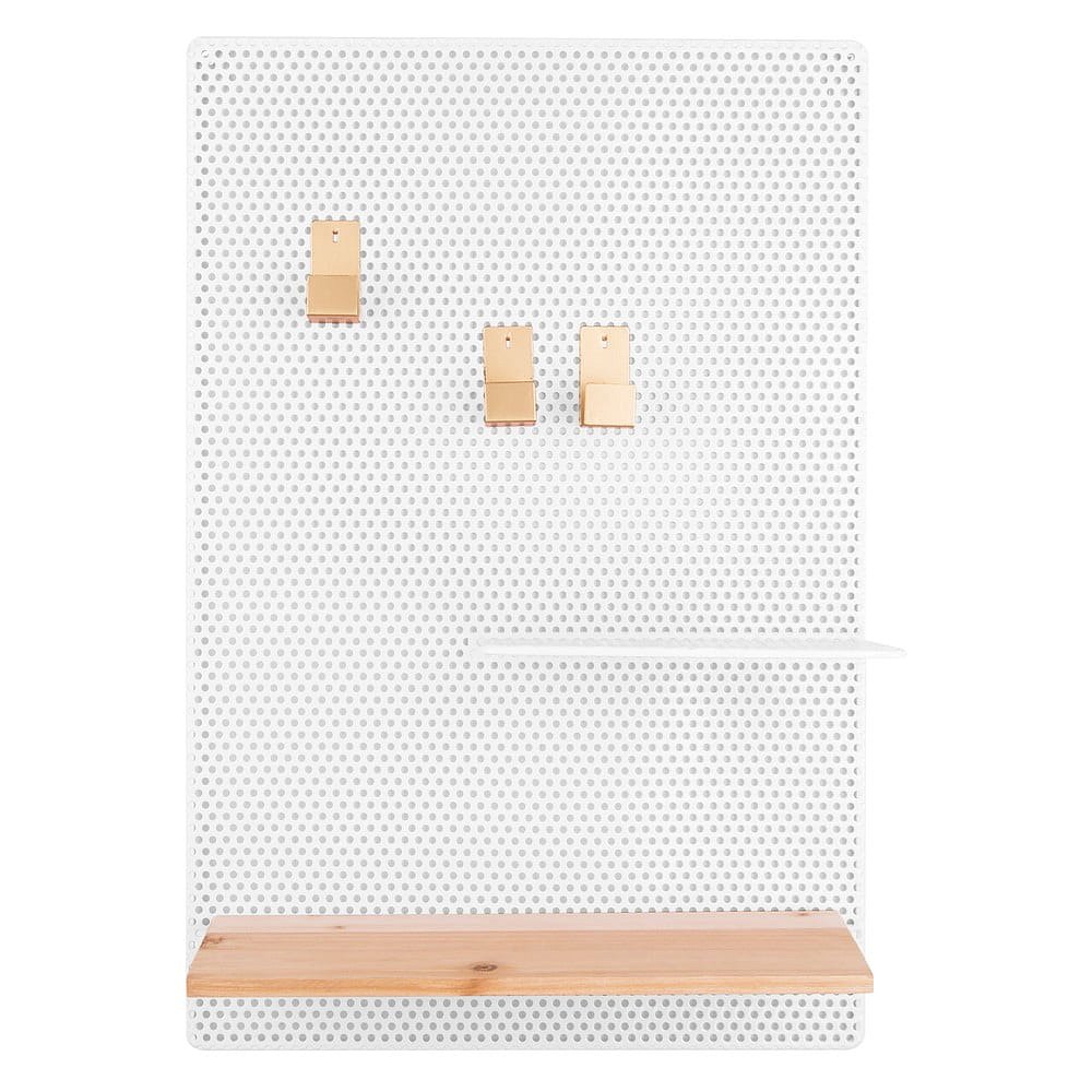 Bílá kovová nástěnka PT LIVING Perky, 34,5 x 52,5 cm