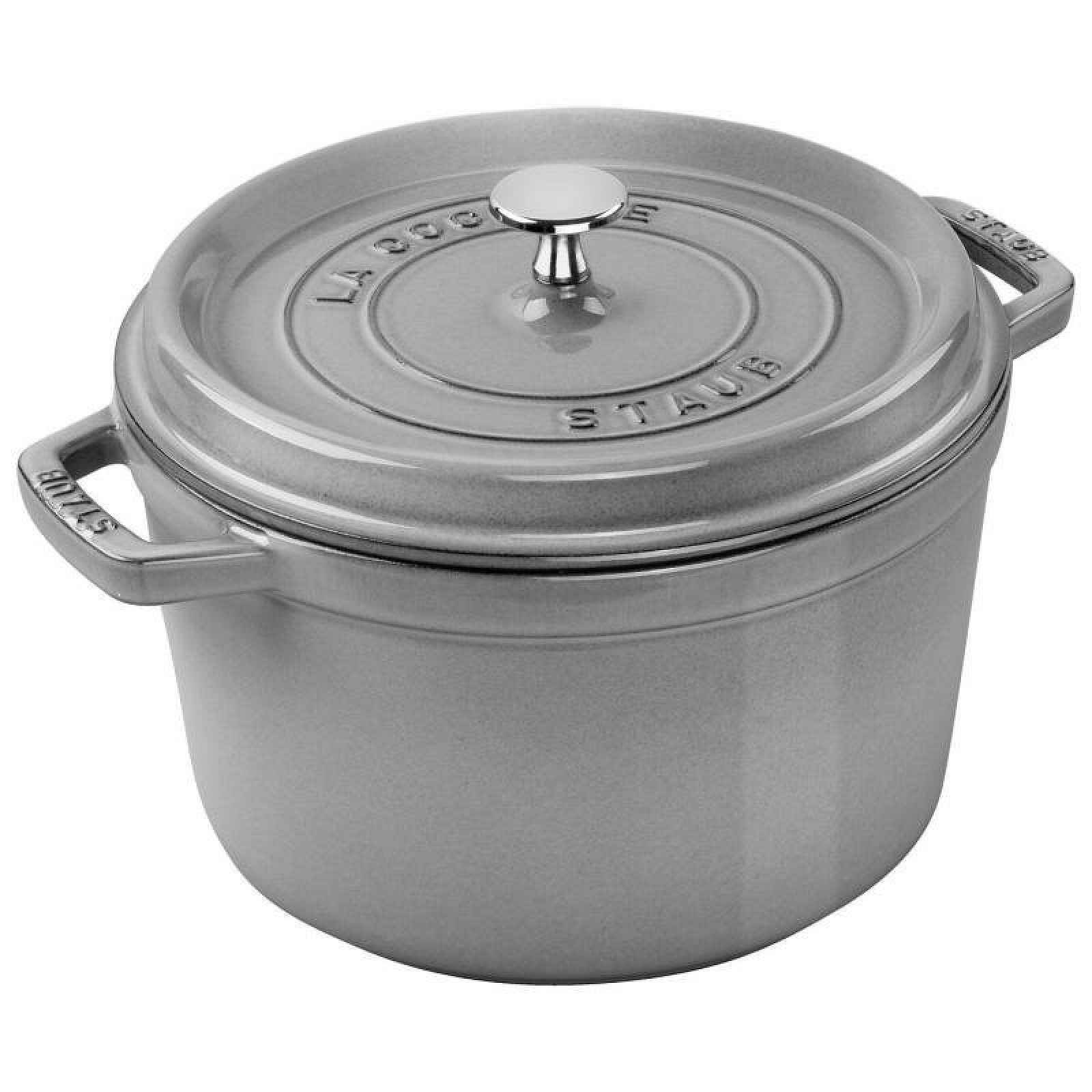 Staub Litinový vysoký hrnec s poklicí Cocotte, grafitově šedý, 24 cm / 4,8 l 12502418