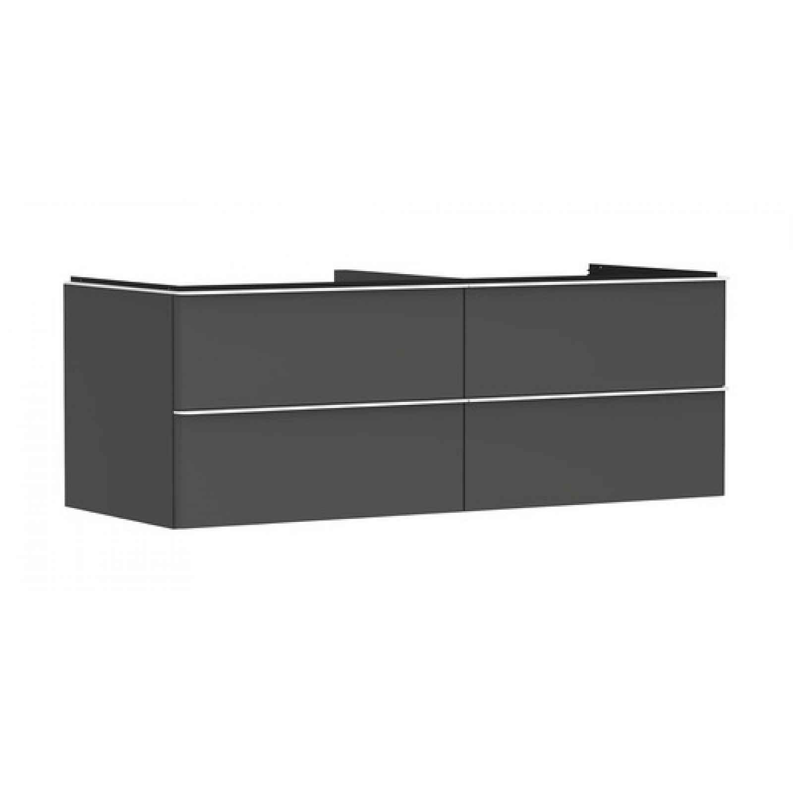 Skříňka pod umyvadlo pod desku Hansgrohe Xelu Q 136x49,5x55 cm šedá matná 54087700