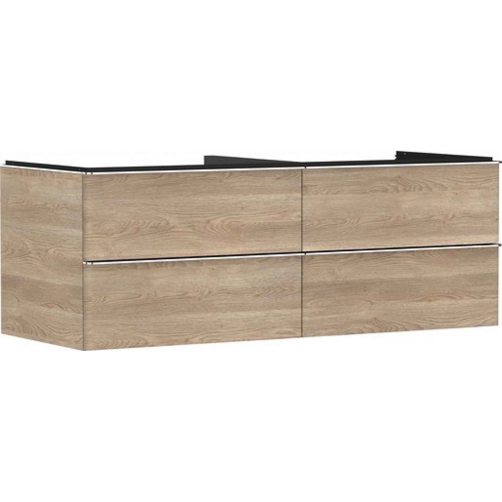 Skříňka pod umyvadlo pod desku Hansgrohe Xelu Q 136x49,5x55 cm přírodní dub 54088000