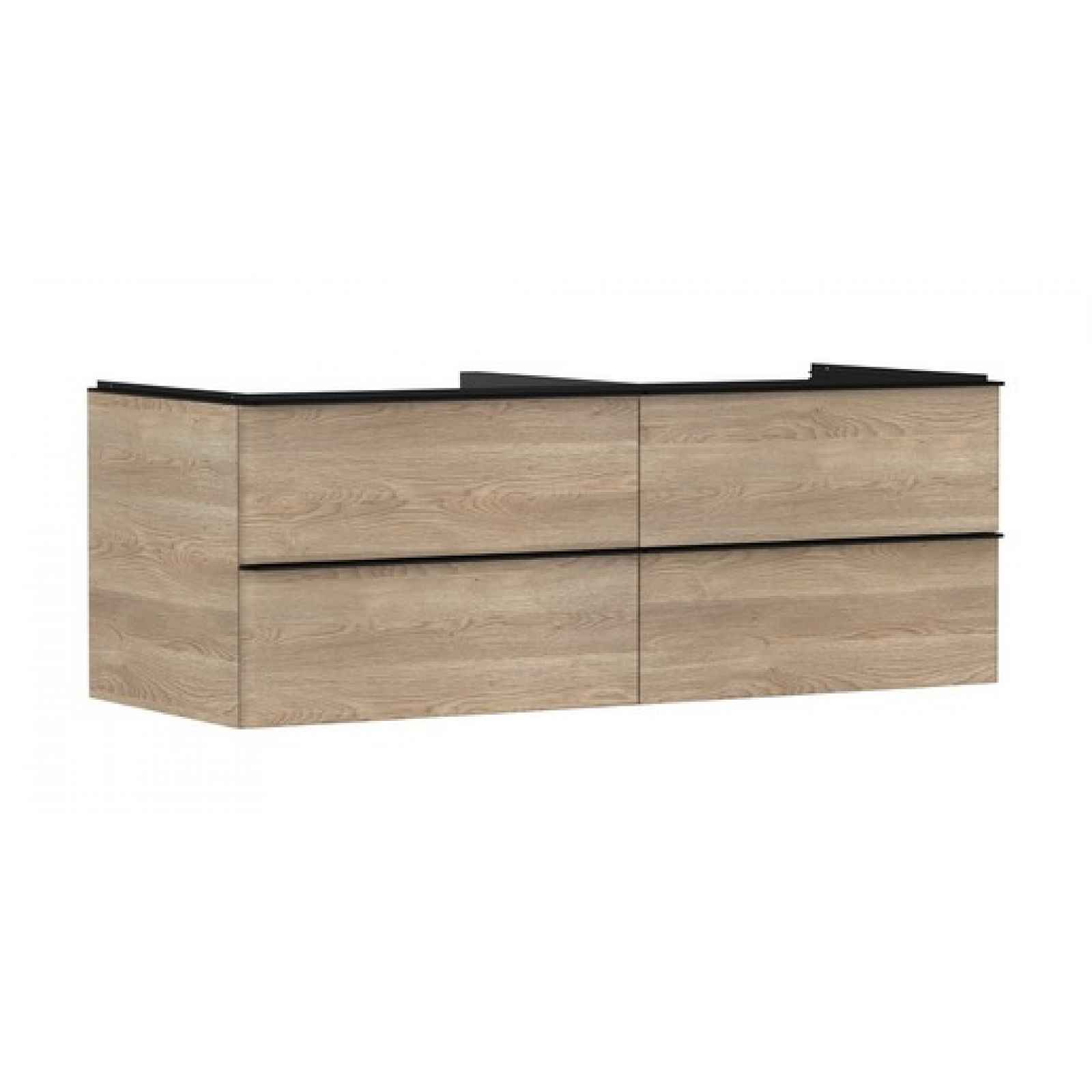 Skříňka pod umyvadlo pod desku Hansgrohe Xelu Q 136x49,5x55 cm přírodní dub 54088670