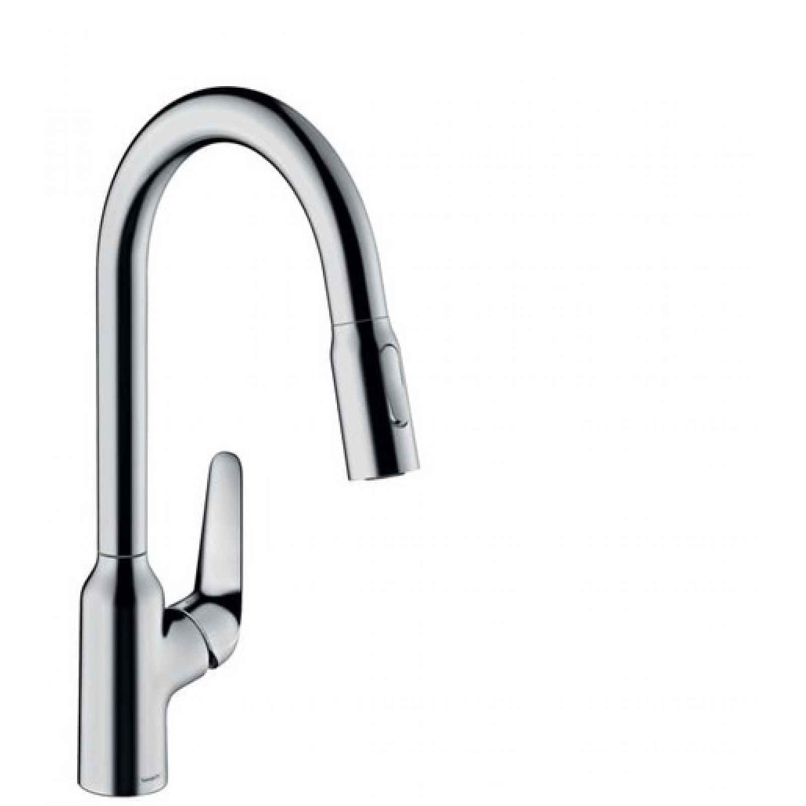 Dřezová baterie Hansgrohe Focus s vytahovací sprškou, 2 proudy chrom 71820000